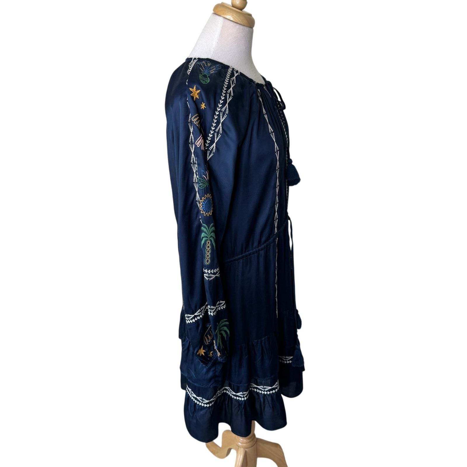 Johnny Was JOHNNY WAS LEXIE TIERED MINI DRESS Small NWT Size S / US 4 / IT 40 - 4 Thumbnail