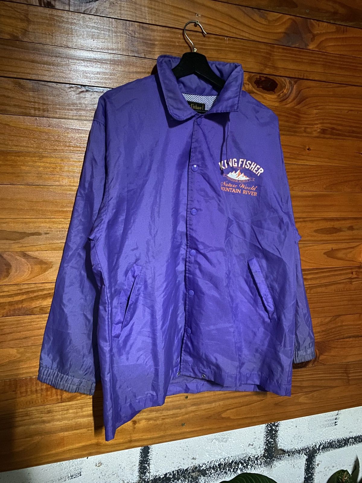 Vintage Vintage 1990s King Fisher Outdoor Purple Nylon Coach Jacket Size US M / EU 48-50 / 2 - 5 Thumbnail