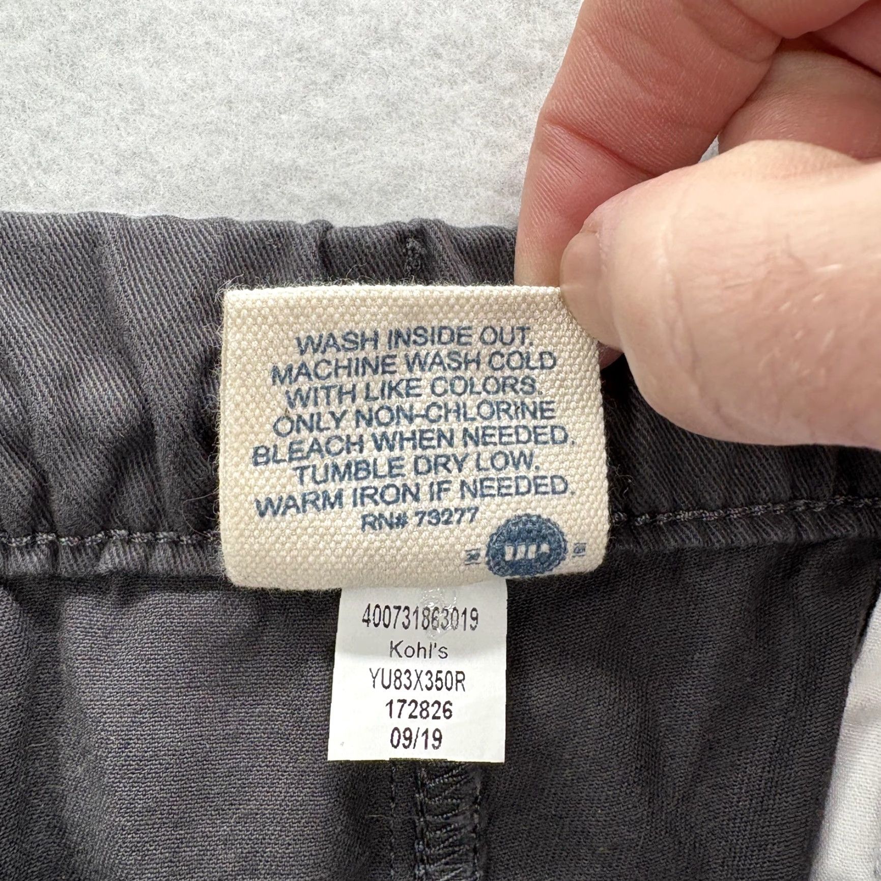 Vintage Urban Pipeline Pants Mens Large Gray MaxFlex Jogger Slim Elastic Waist Final Front Flat Tapered Casual Cotton Spandex Pockets 29in Inseam Size US 33 - 5 Thumbnail