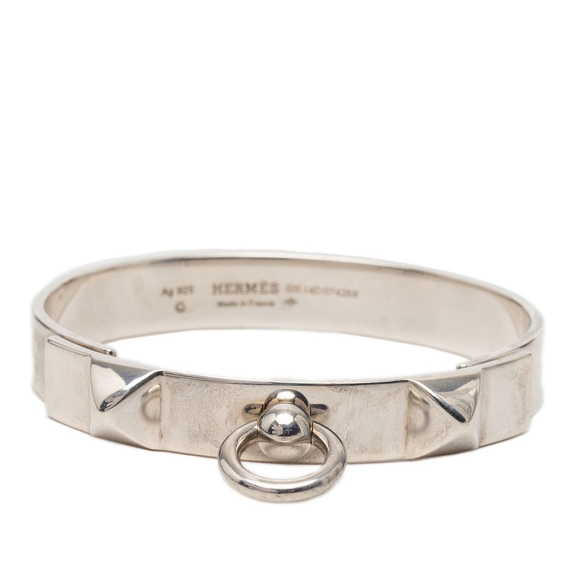 Hermes Hermes Collier de Chien PM SH Bracelet Bangle SV925 Silver Women's HERMES Size ONE SIZE - 1 Thumbnail