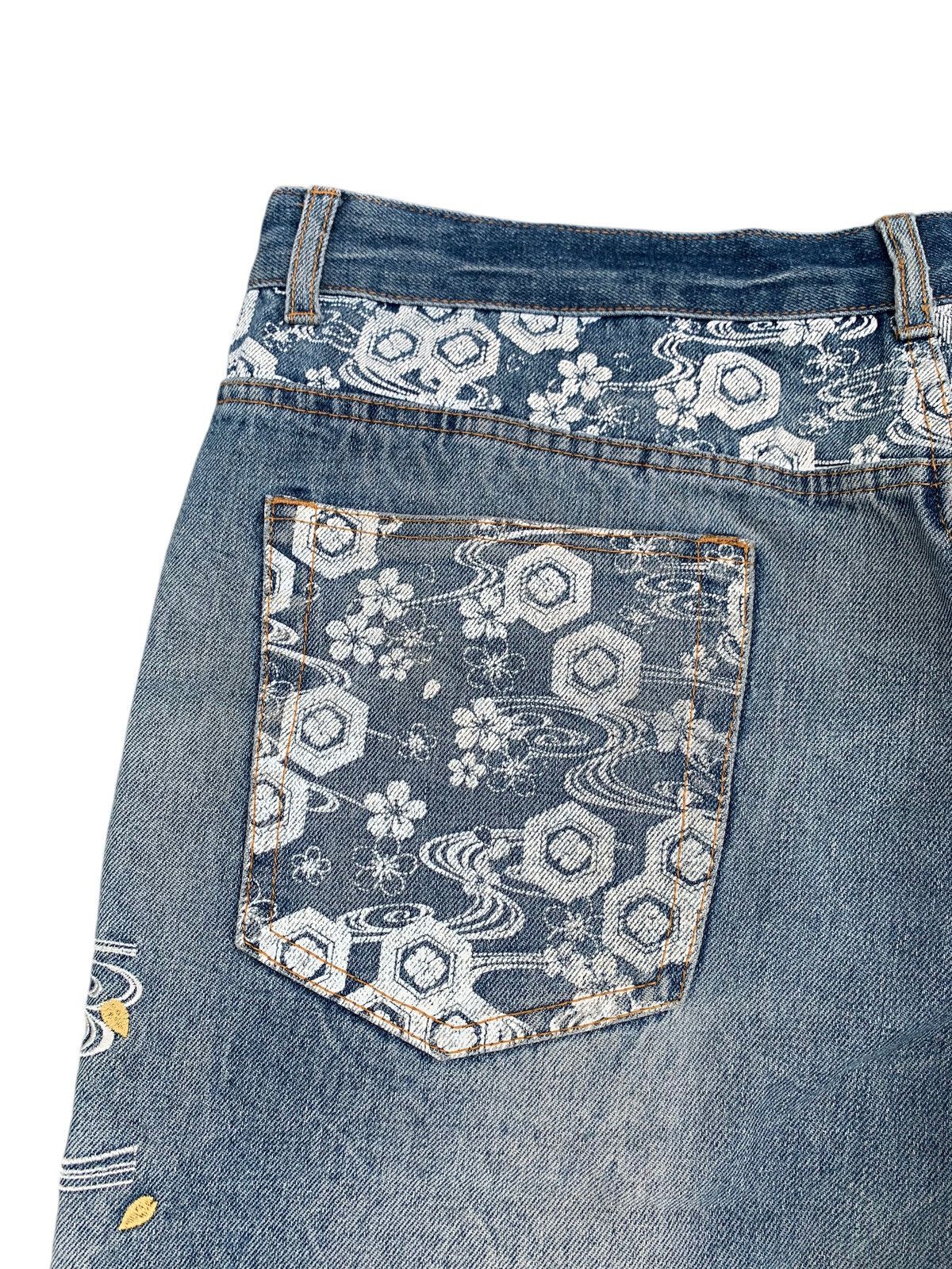 Kapital FUGUTAITEN GEISHA EMBROIDERY LIKE KARAKURI JORTS STYLE DENIM Size US 38 / EU 54 - 9 Thumbnail