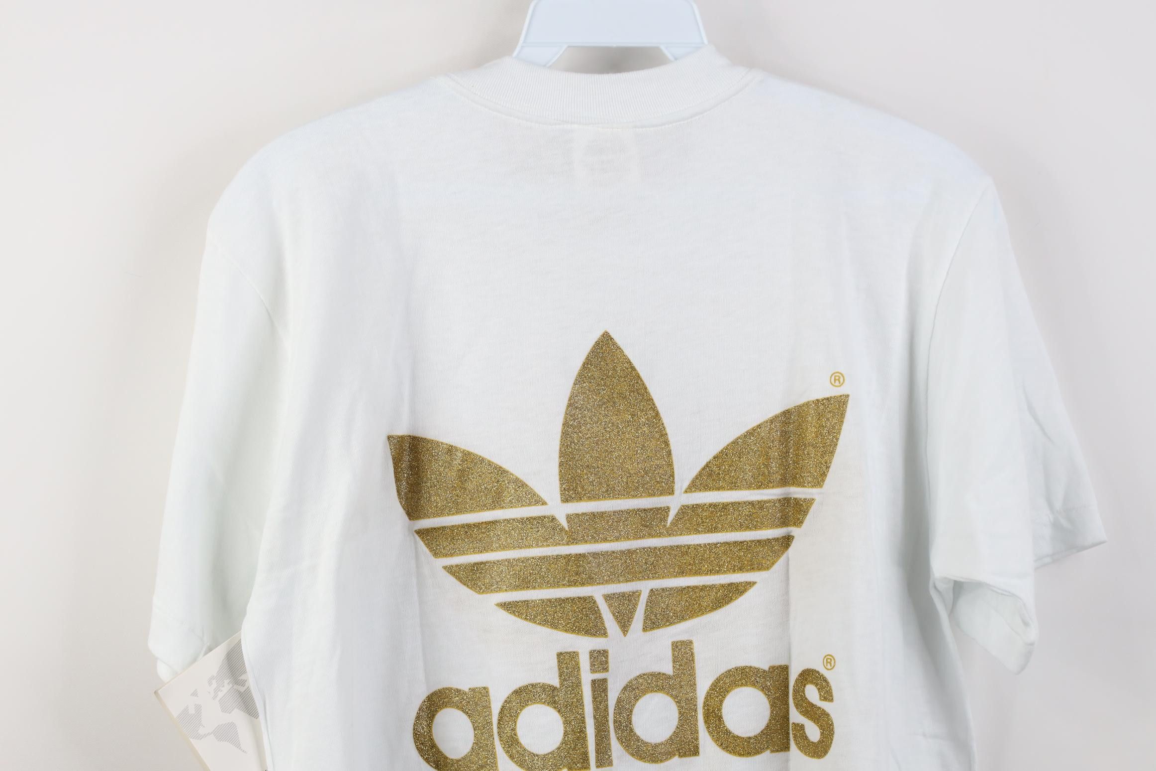 Adidas Deadstock Vintage 80s Adidas Gold Trefoil T-Shirt USA Size US M / EU 48-50 / 2 - 12 Thumbnail