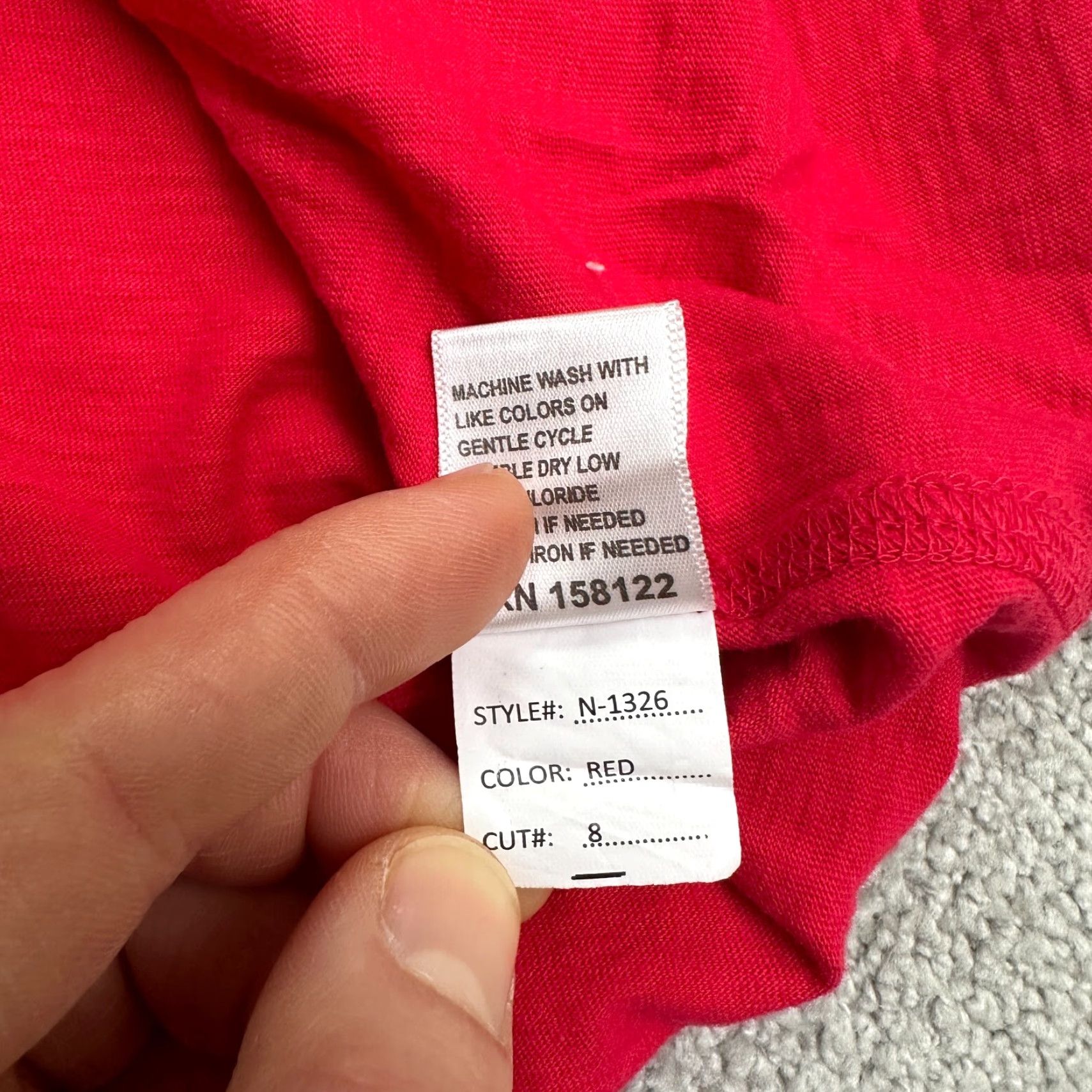 Vintage AP.NY Long Sleeve T-Shirt Womens Medium Red Round Neck 100% Cotton Casual Tee Size M / US 6-8 / IT 42-44 - 7 Thumbnail