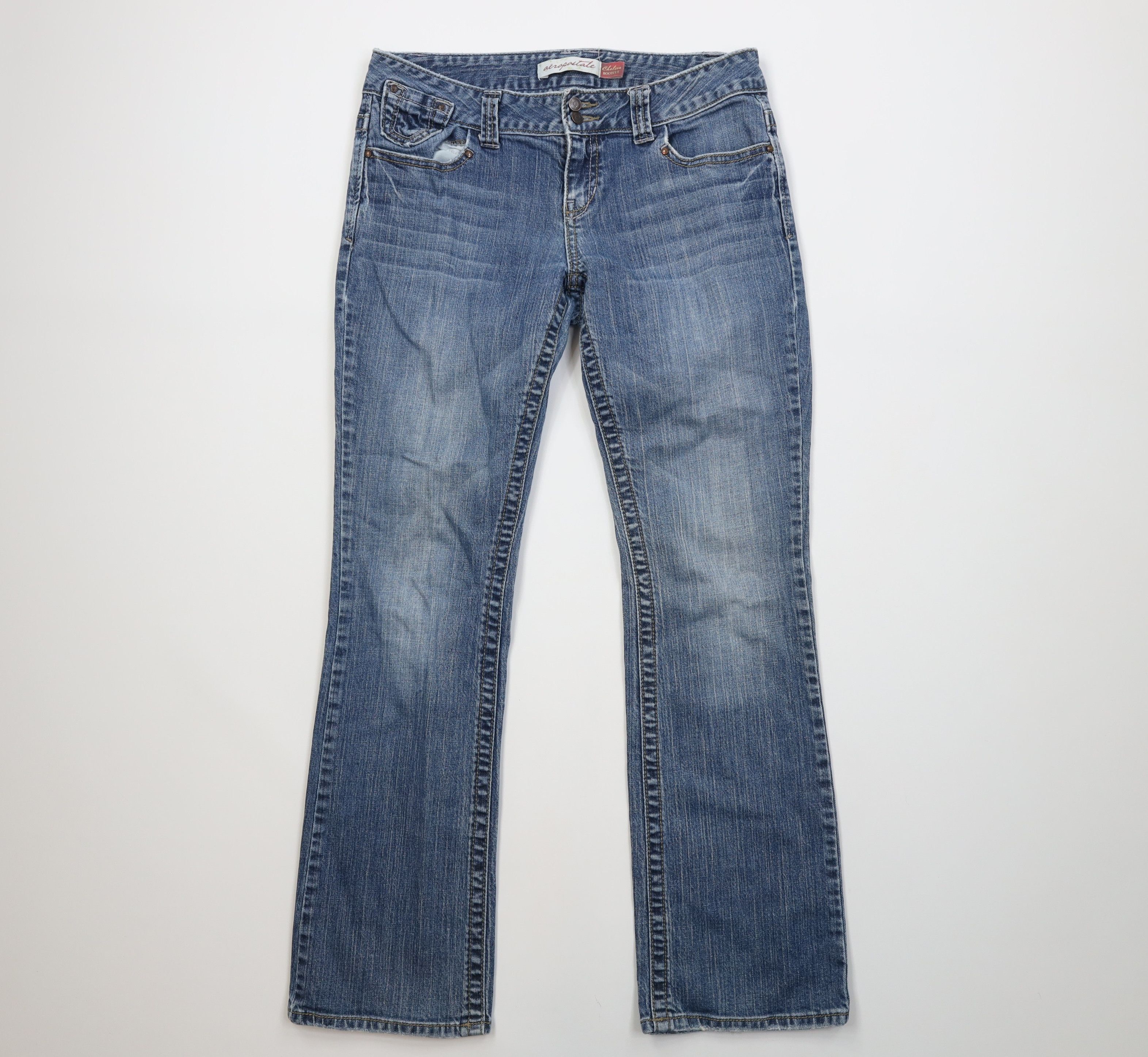 Aeropostale Vintage 90s Y2K Aeropostale Flared Bootcut Denim Jeans Size 32" / US 10 / IT 46 - 1 Thumbnail