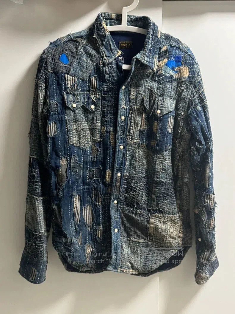 Kapital kapital boro sashiko button up shirt. Size US L / EU 52-54 / 3 - 1 Thumbnail
