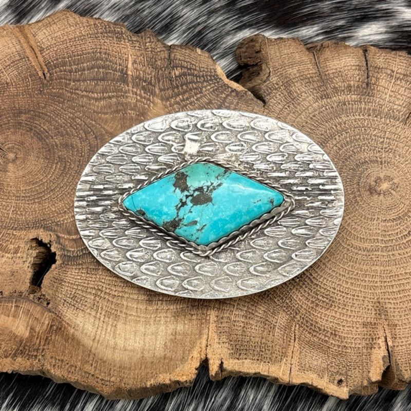 Native 1990s Native American NAVAJO Sterling & Turquoise Concho Set Size ONE SIZE - 5 Thumbnail
