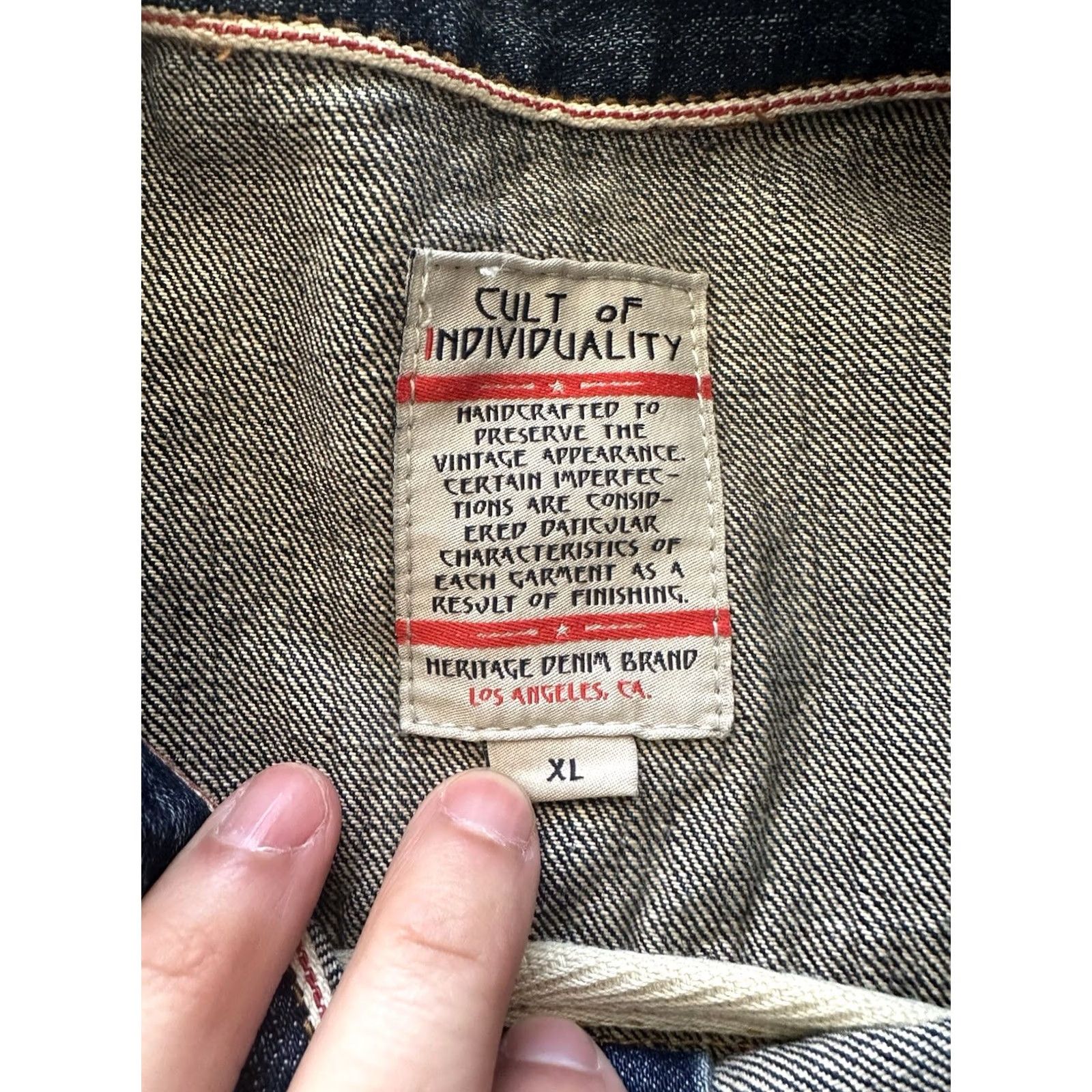 Cult Of Individuality Cult of Individuality Jacket Denim Blue Washed Mens XL Regular Size Size US XL / EU 56 / 4 - 7 Thumbnail