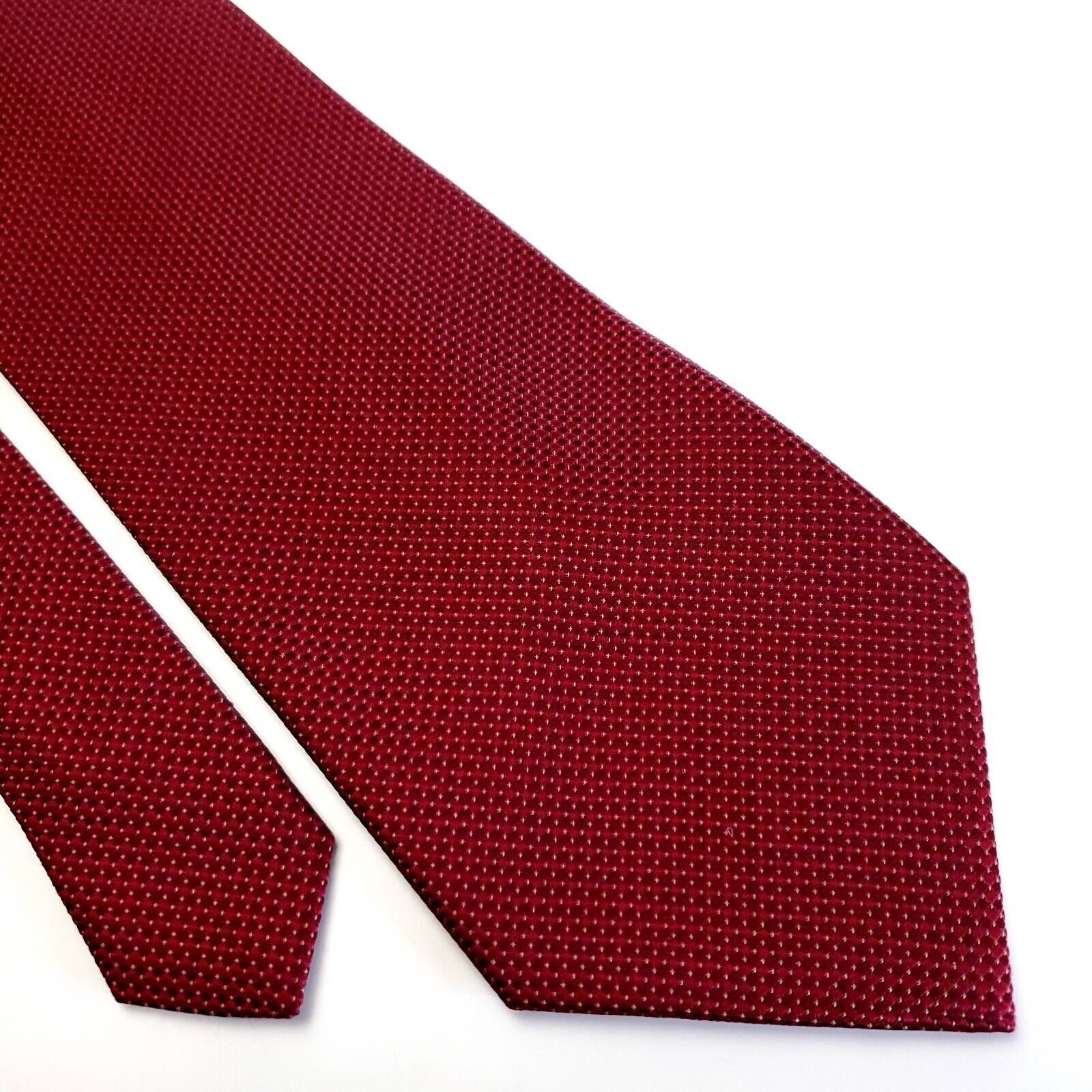 Kenneth Cole Kenneth Cole Reaction Red Check Woven Wide Silk Tie Size ONE SIZE - 1 Thumbnail