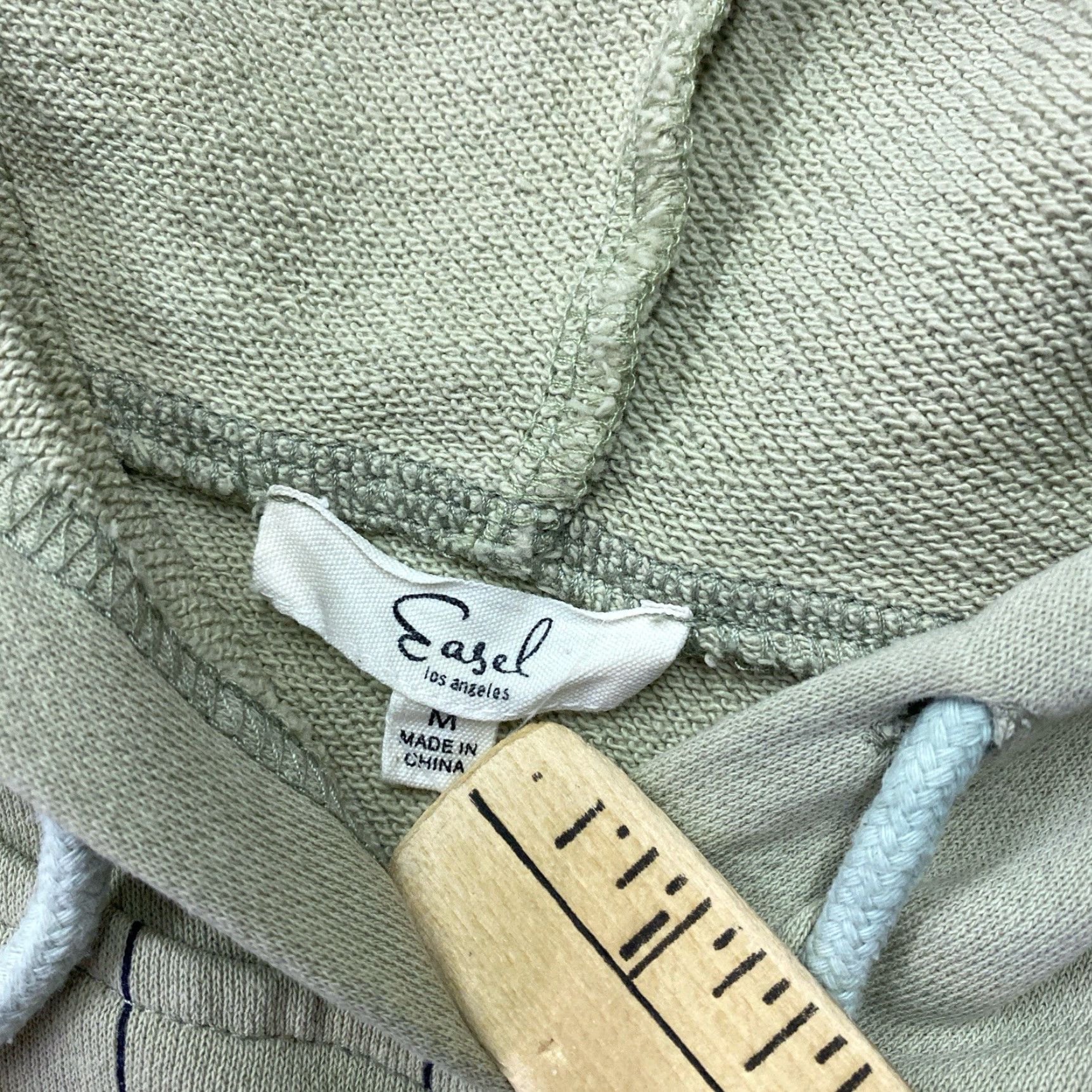 Vintage Easel Los Angeles Beige Striped Hoodie Medium Hoodie Tunic Womens M Beige Striped Boho Casual Hooded Size M / US 6-8 / IT 42-44 - 2 Thumbnail