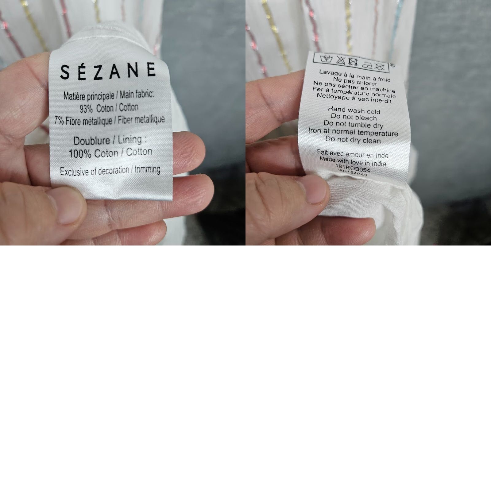 Zanerobe SEZANE Dress Maxi Striped Augusta Metallic Tie Shoulder V-Neck 34 Adult Womens Multicolor Mockup: Not Applicable Size XXS / US 00 / IT 34 - 9 Thumbnail