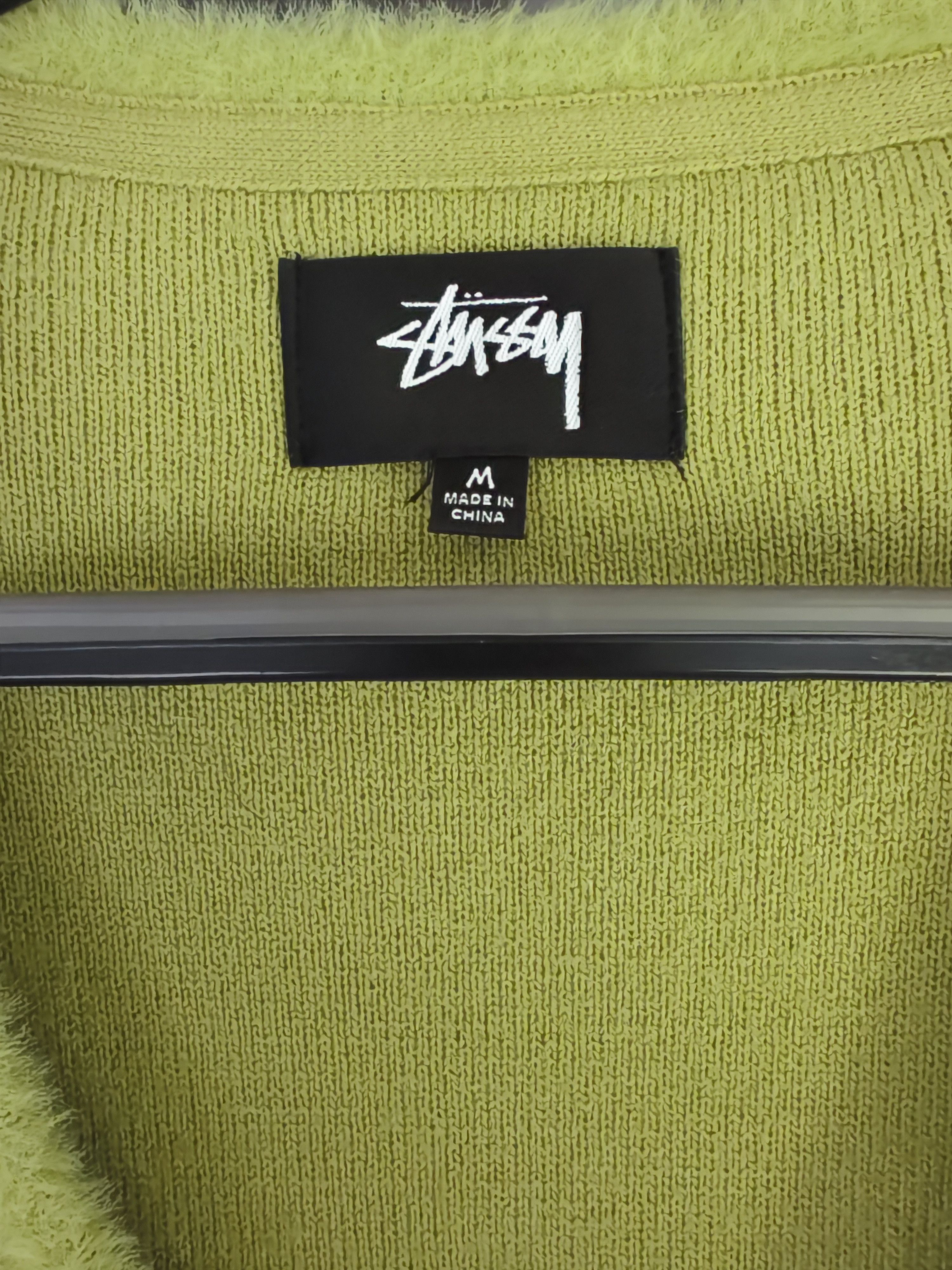 Stussy Stussy Shaggy Cardigan 'Lime' green Size US M / EU 48-50 / 2 - 3 Thumbnail