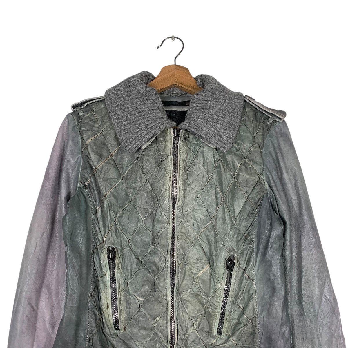 Other Nice Design Pre.. W Milano Artisanal Crop Leather Jacket Size M / US 6-8 / IT 42-44 - 2 Thumbnail