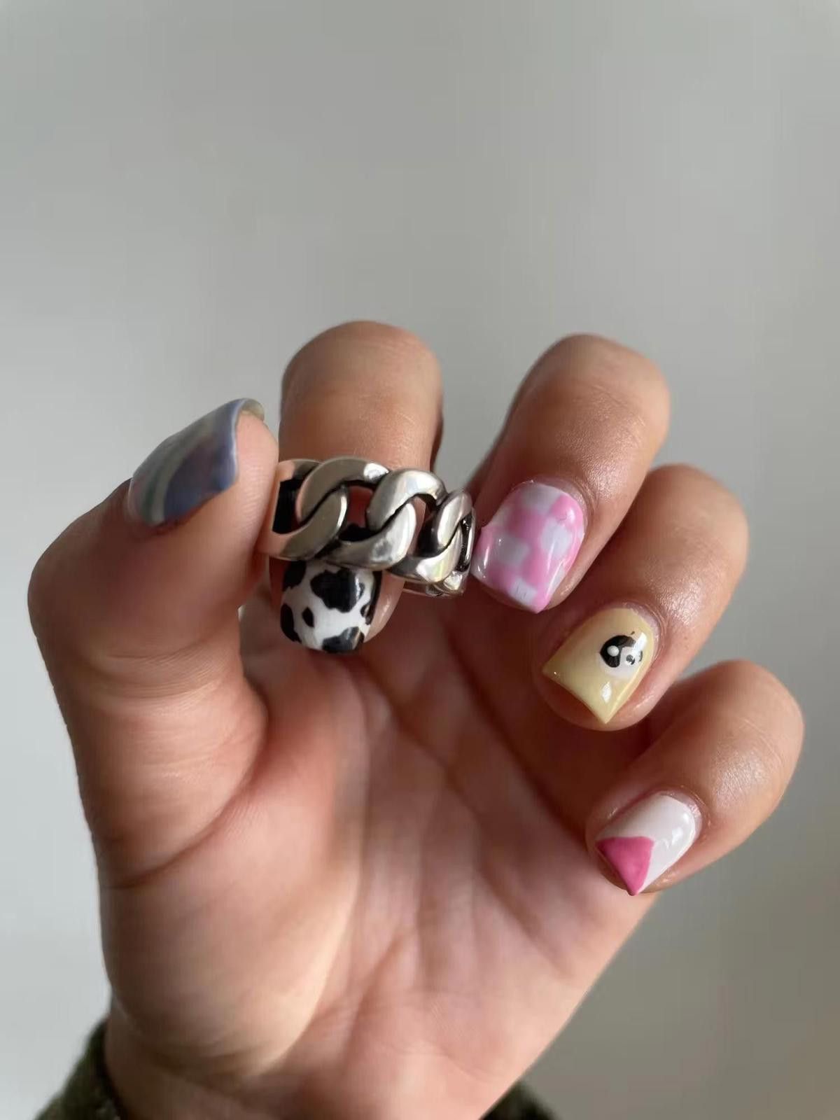 Jewelry Hollow Out Cuban Link Style Ring Size ONE SIZE - 4 Thumbnail