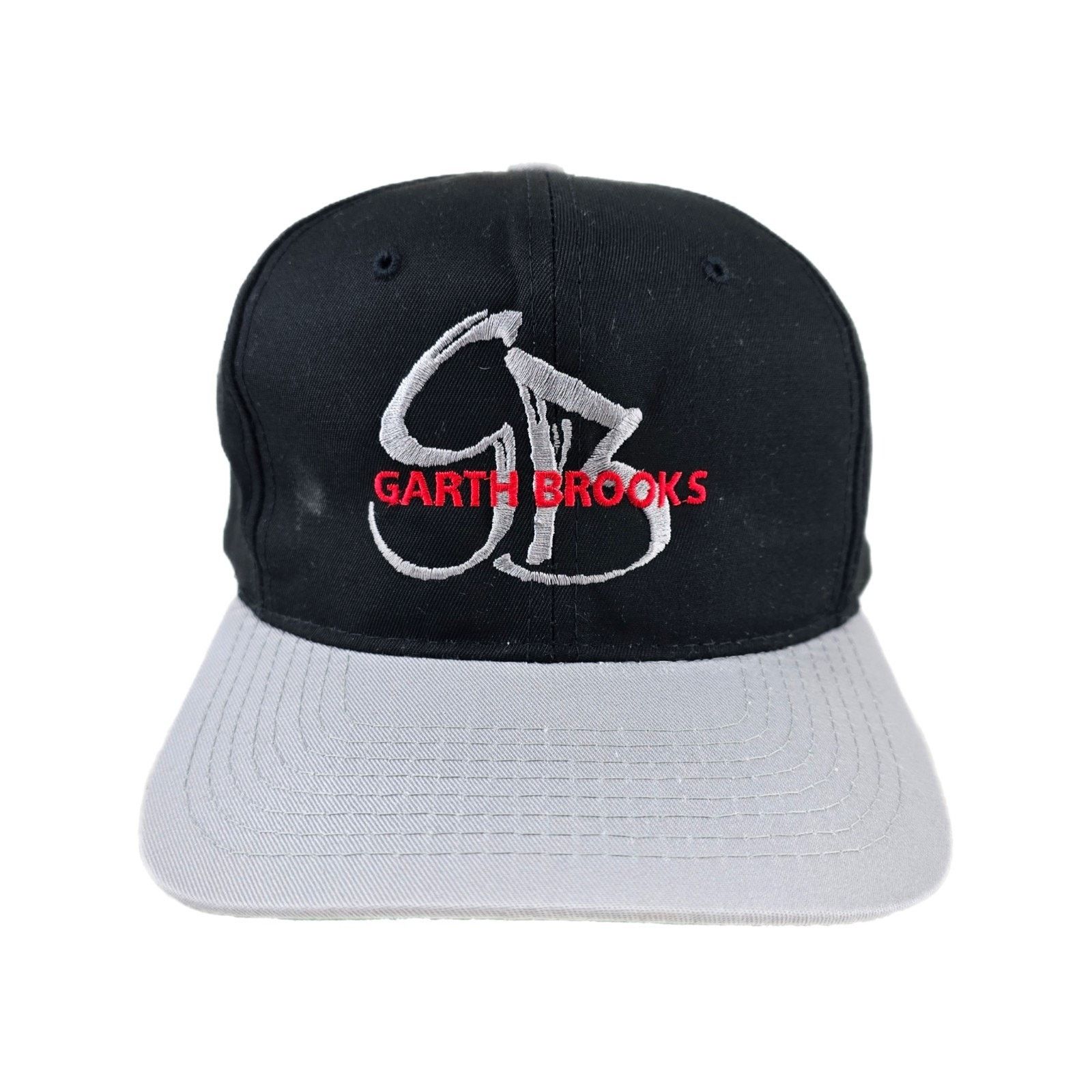 Other Vintage Garth Brooks Hat Cap Black Gray SnapBack Country Size ONE SIZE - 1 Thumbnail