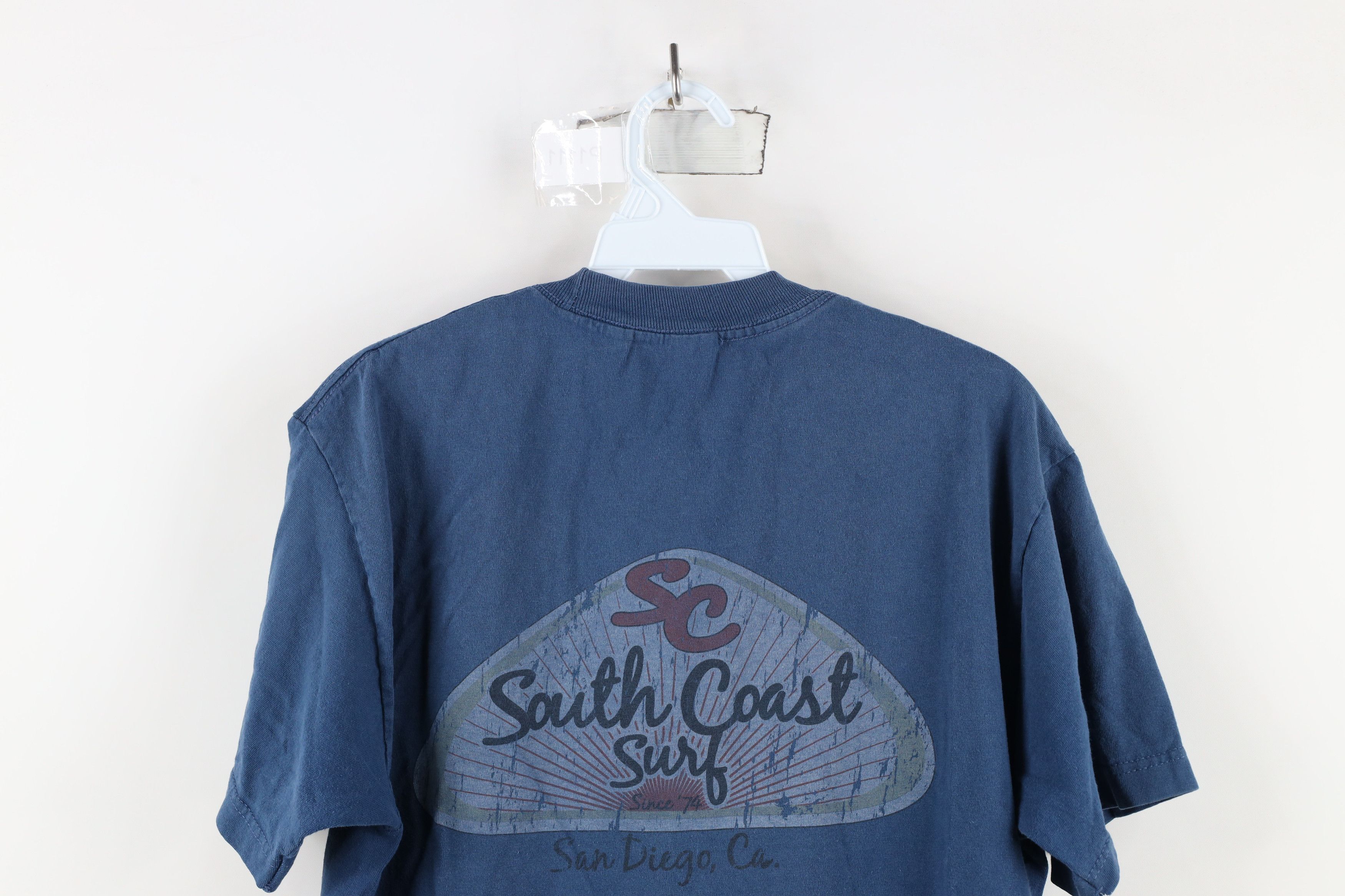 Vintage Vintage 90s Streetwear South Coast Surf T-Shirt Blue Cotton Size US M / EU 48-50 / 2 - 11 Thumbnail