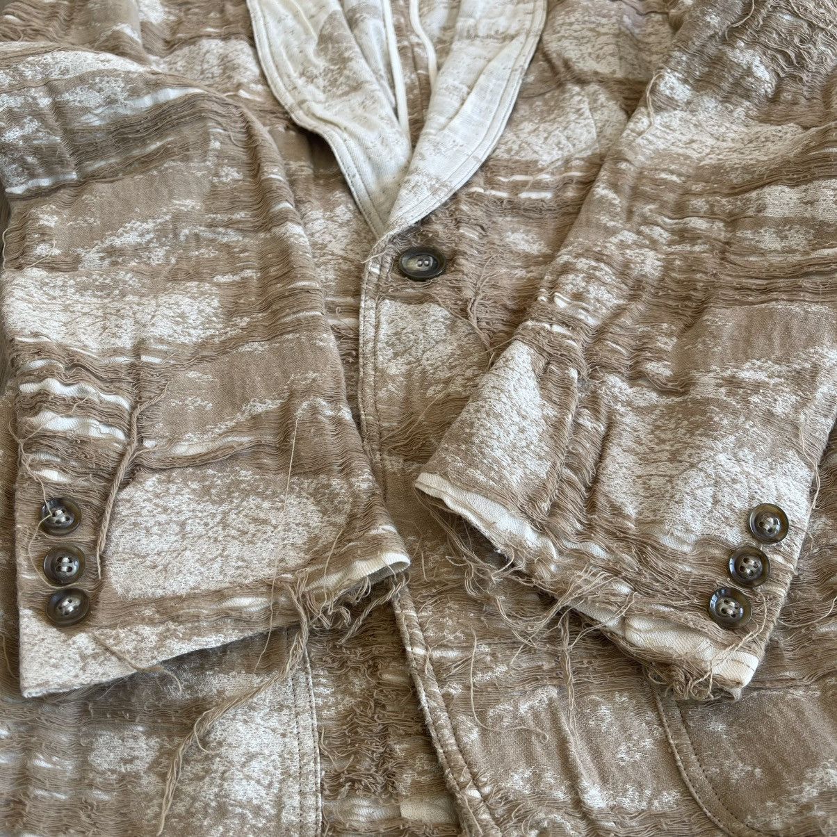 Japanese Brand Share Spirit Homme Leaf Pattern Distressed Tailored Jacket Size US S / EU 44-46 / 1 - 4 Thumbnail