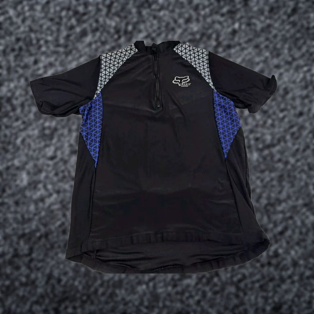 Fox Racing FOX Racing Short Sleeve Jersey MTB 1/3 Zip Back Pockets XL Black Mens Technical Fox Racing Size US XL / EU 56 / 4 - 1 Thumbnail