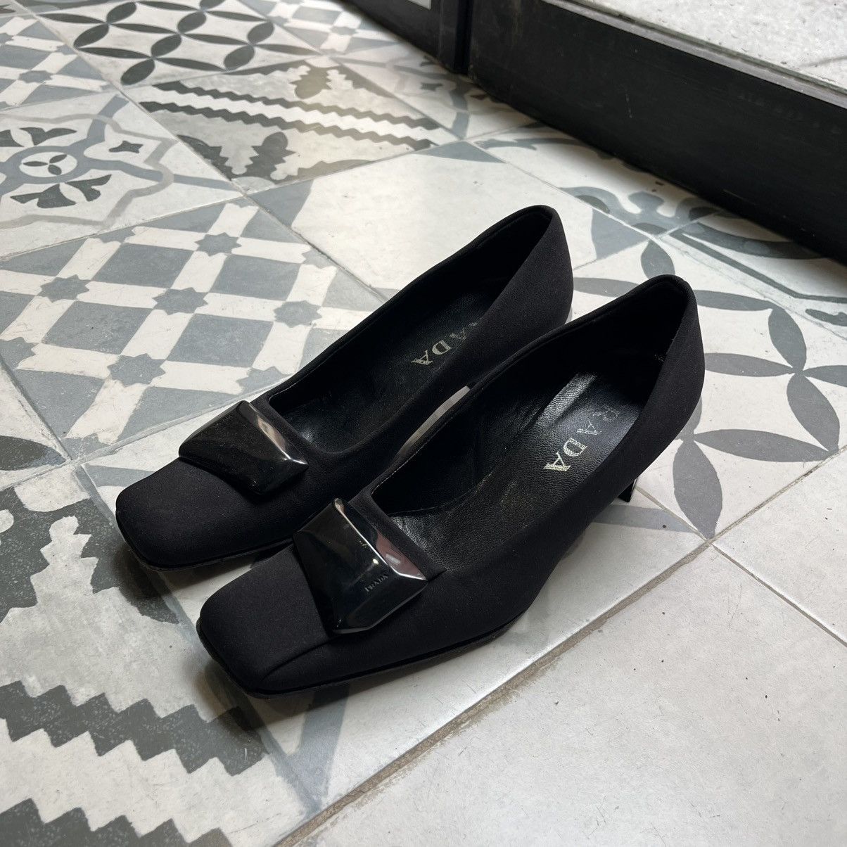 Prada 90's Prada Square Toe Neoprene Heels Size US 6 / IT 36 - 4 Thumbnail