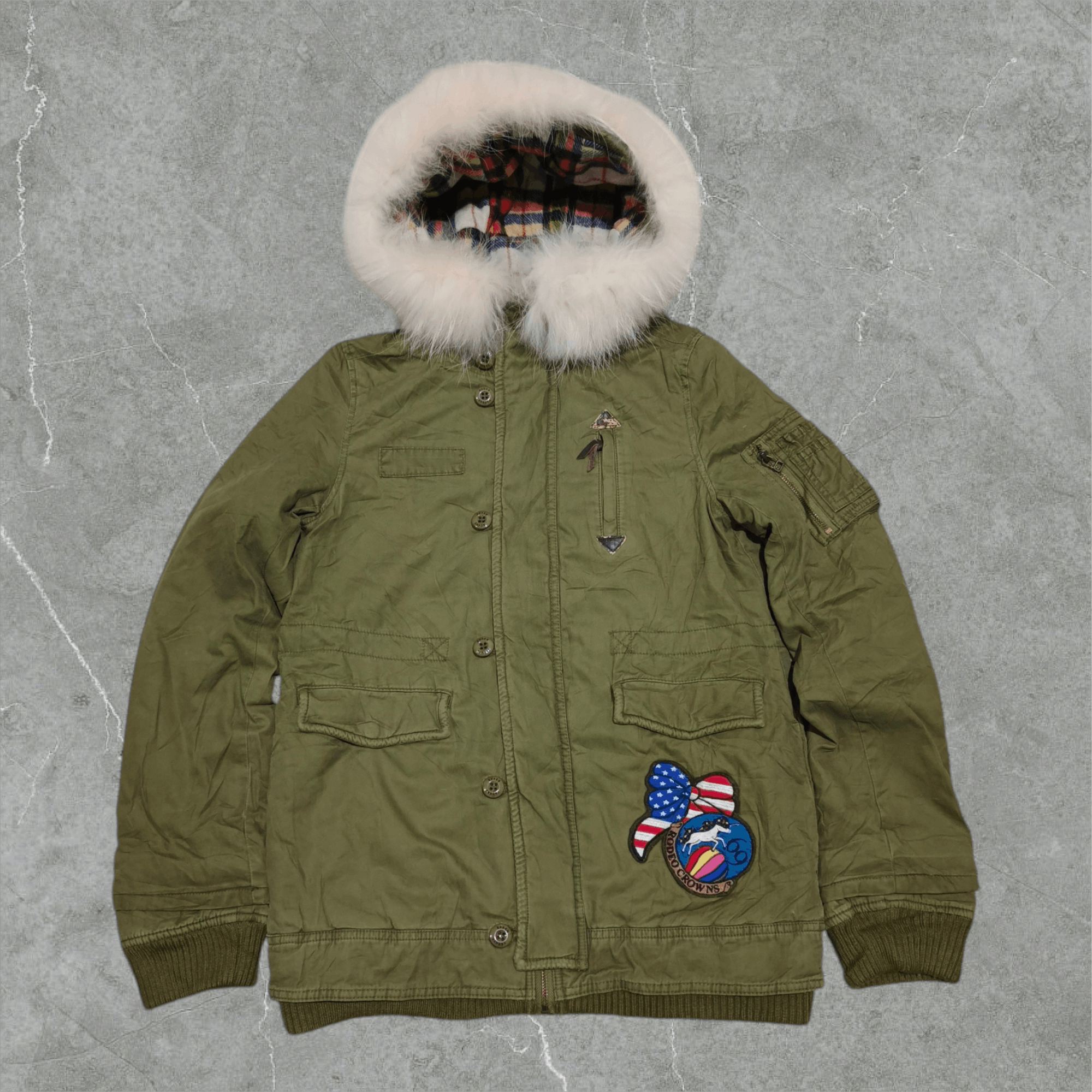 Alpha Industries × Buzz Rickson's Rodeo crwon Faux Fur bomber Jacket ifsixwashnine lgb style Size US M / EU 48-50 / 2 - 1 Thumbnail