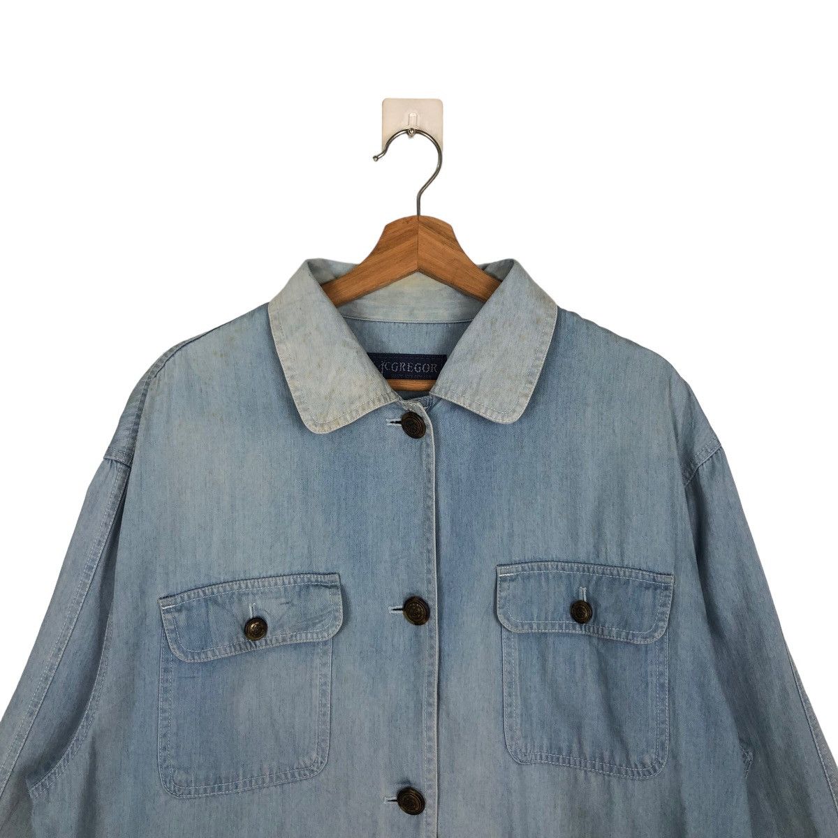 Japanese Brand 🔥90’s VINTAGE CHORE CHAMBREY DENIM JACKET MC GREGOR JAPAN Size US M / EU 48-50 / 2 - 2 Thumbnail
