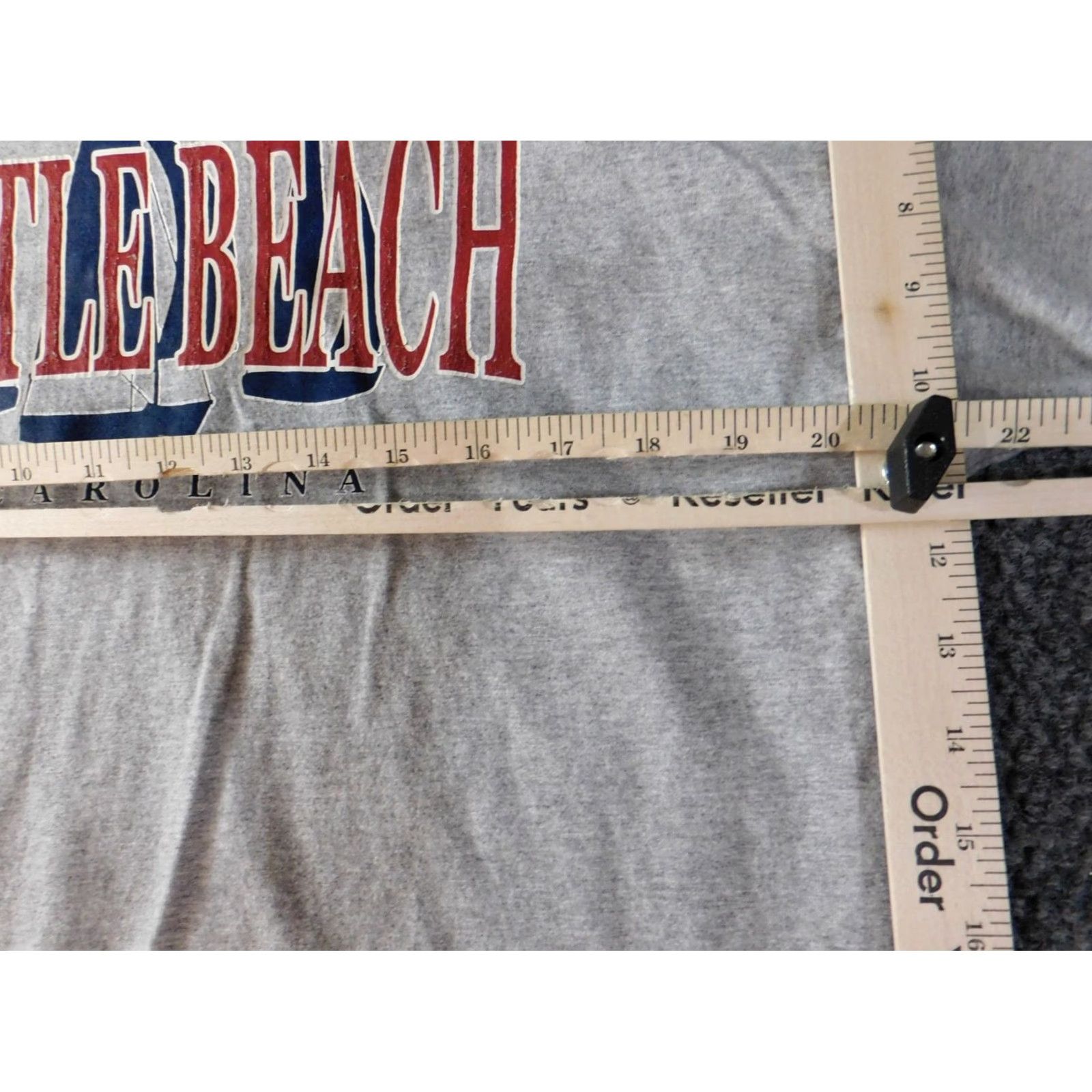 Fruit Of The Loom Myrtle Beach Mens Shirt XL Gray Cotton Knit Short Sleeve Crew Neck Logo T-Shirt Fruit of the Loom Classic, Regular, Men, All Seasons Size US XL / EU 56 / 4 - 4 Thumbnail