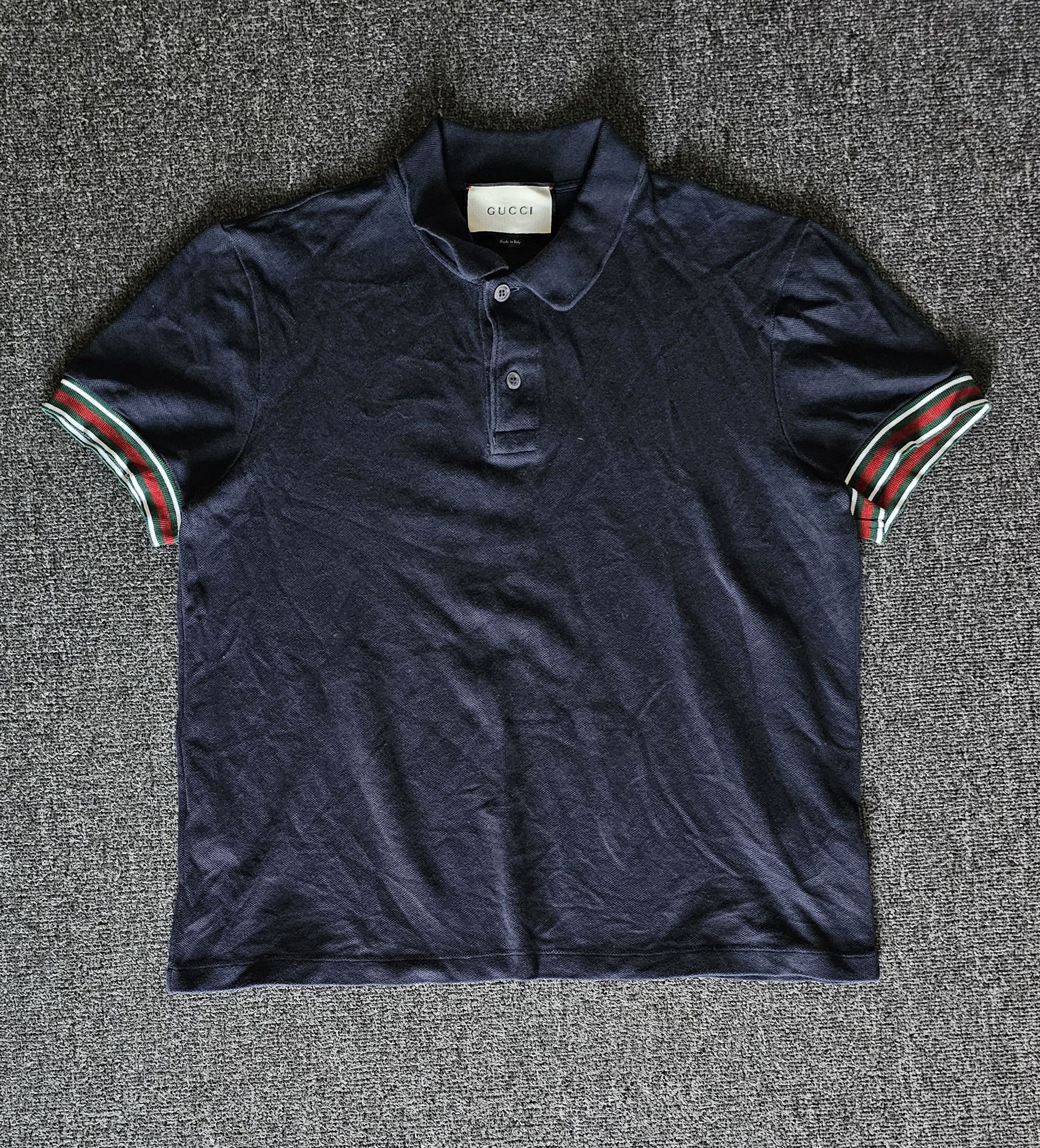 Gucci Gucci Men's Black Polo Shirt Size XL Like L Size US XL / EU 56 / 4 - 1 Thumbnail
