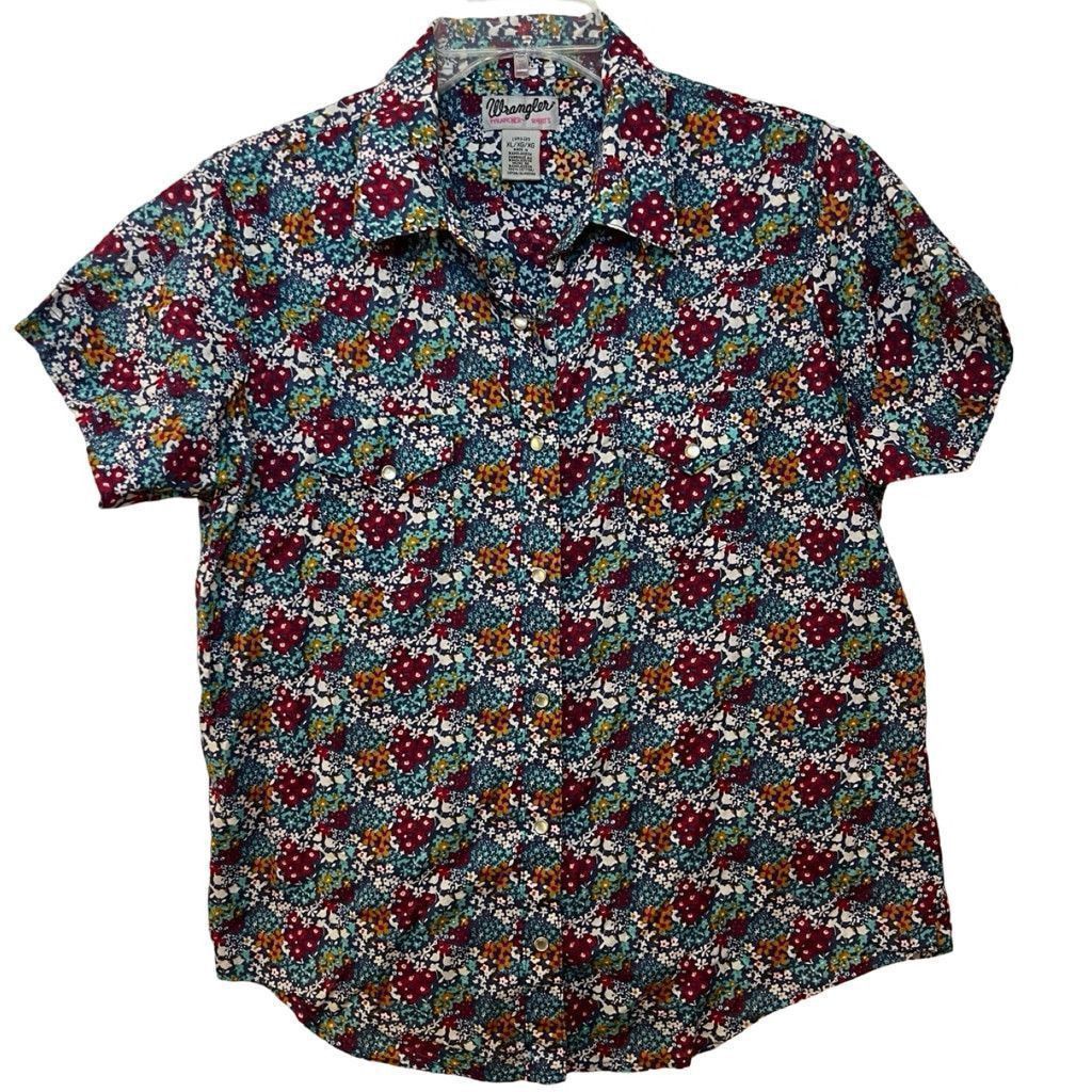 Vintage × Wrangler Vtg 90s Wrangler Wrancher Shirt Button Down Pearl Snaps L/XL Size XL / US 12-14 / IT 48-50 - 2 Thumbnail