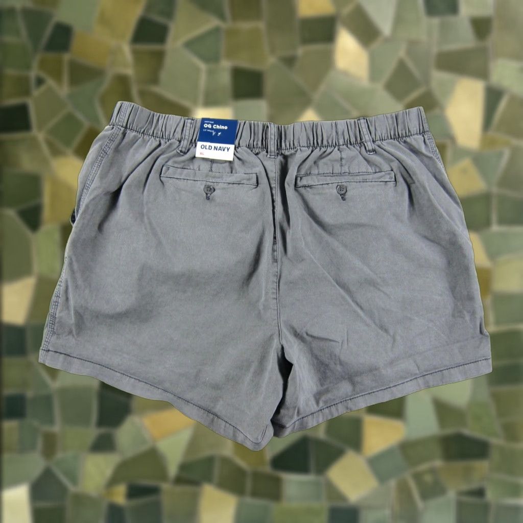 Old Navy VINTAGE Old Navy Grey Cotton Stretch High Rise Pocket OG Chino Short Woman XL Size 40" / US 18 - 1 Thumbnail