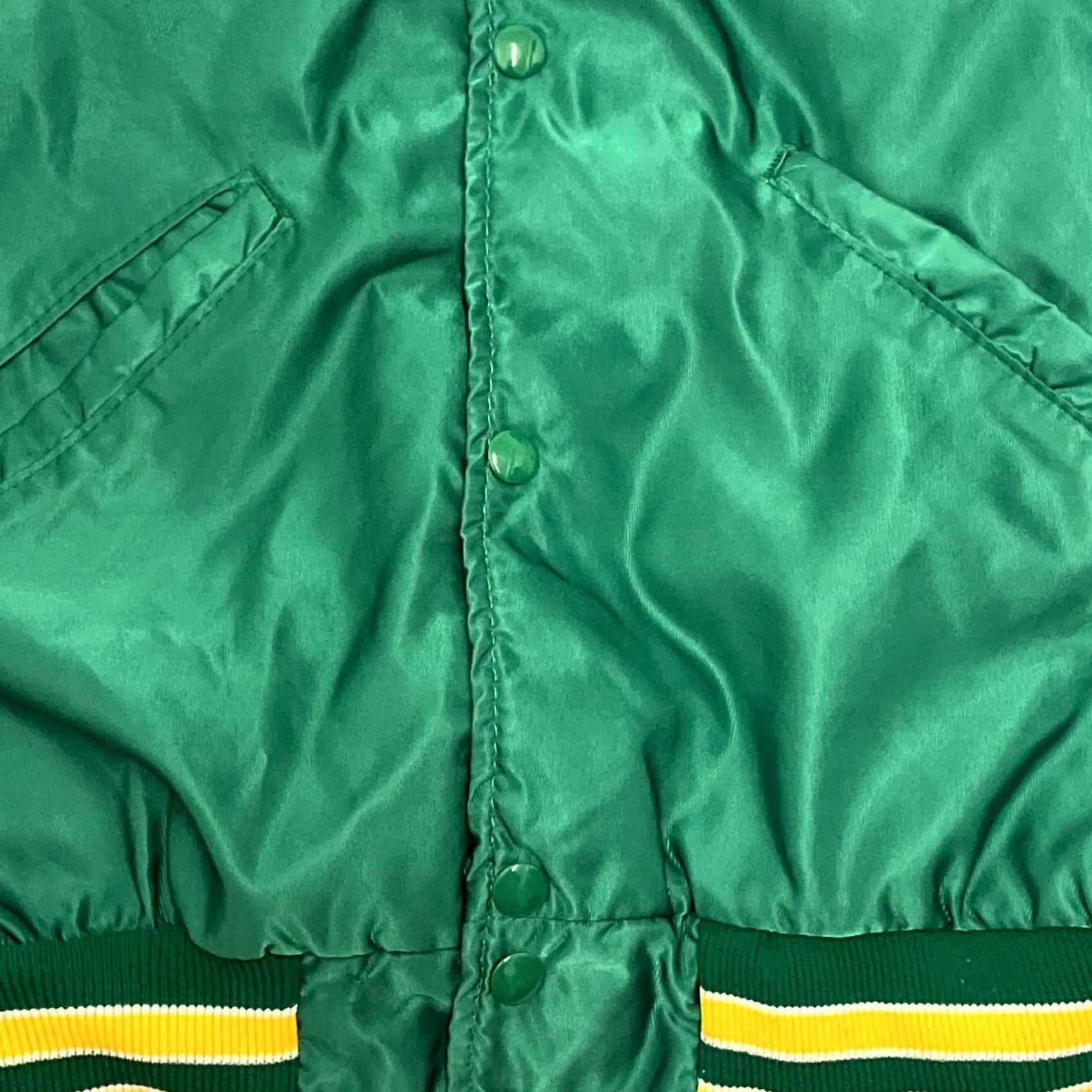 Vintage Vintage DeLong Jacket Varsity Bomber Green Satin Made in USA Mens Medium Size US M / EU 48-50 / 2 - 4 Thumbnail