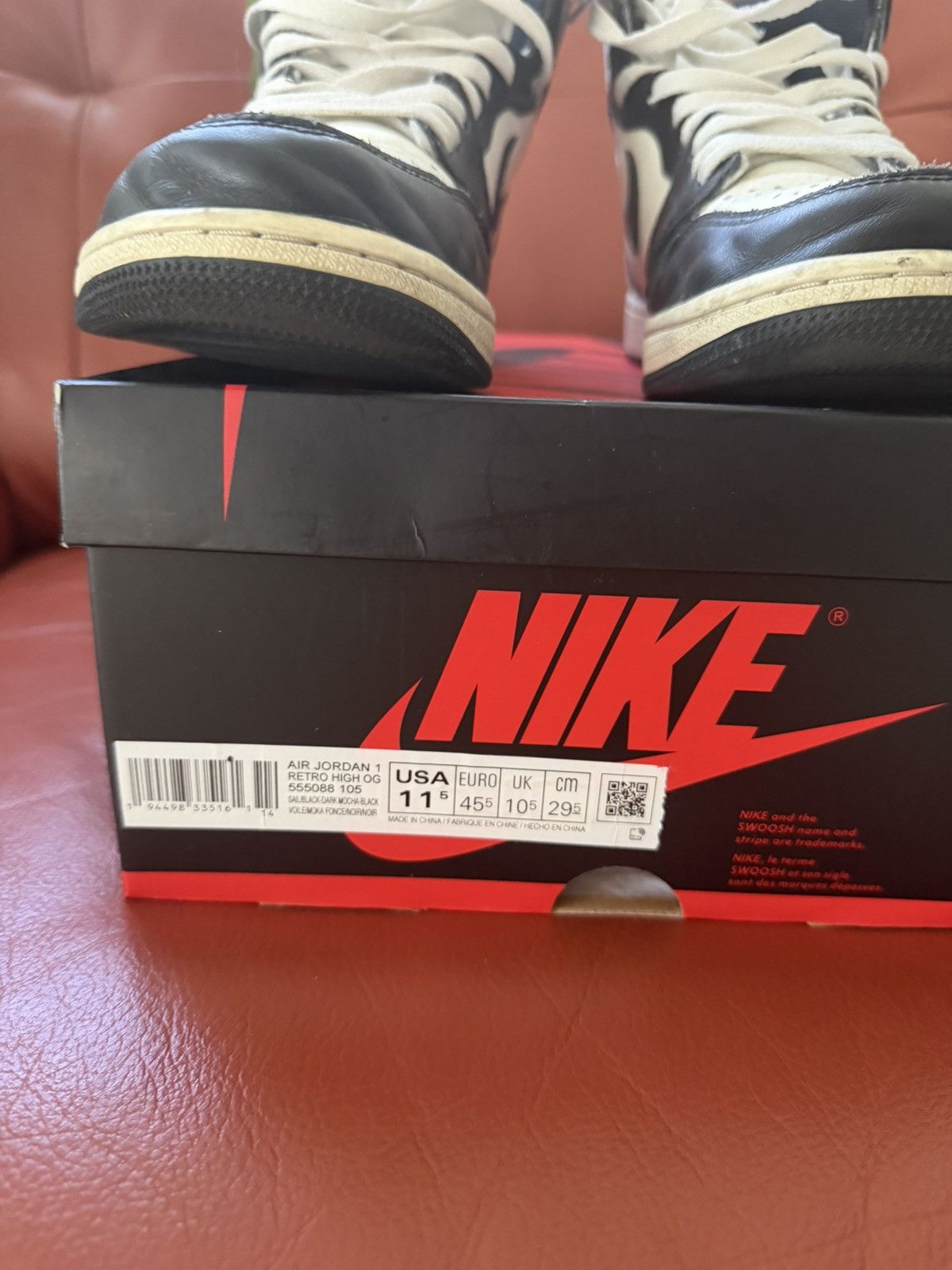 Jordan Brand Jordan 1 Mocha Size US 11.5 / EU 44-45 - 6 Thumbnail