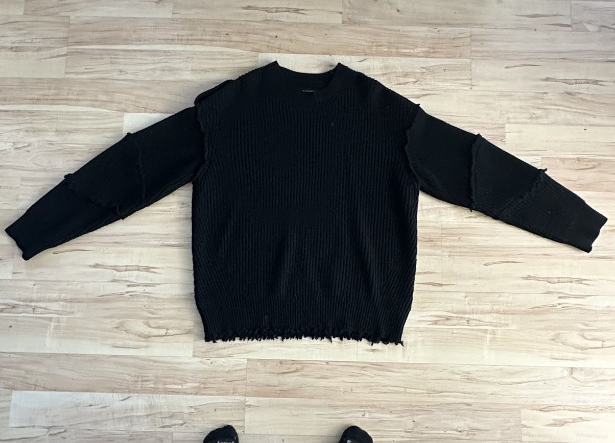 Allsaints Allsaints Black Biker Sweater Size US XL / EU 56 / 4 - 1 Thumbnail