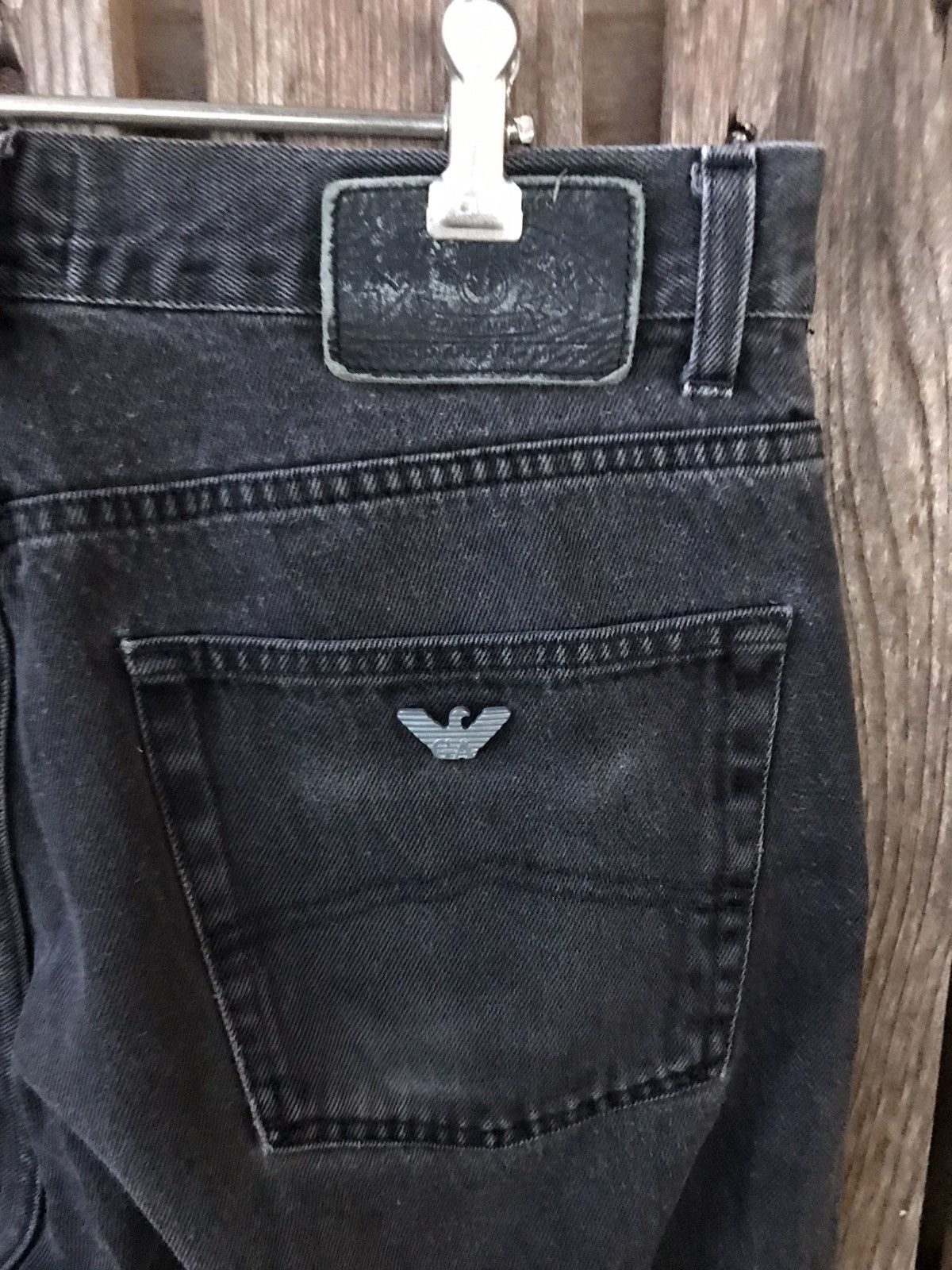 Armani × Giorgio Armani × Vintage VTG 90s Armani Jeans Pin Logo Basic Denim Size US 32 / EU 48 - 4 Thumbnail