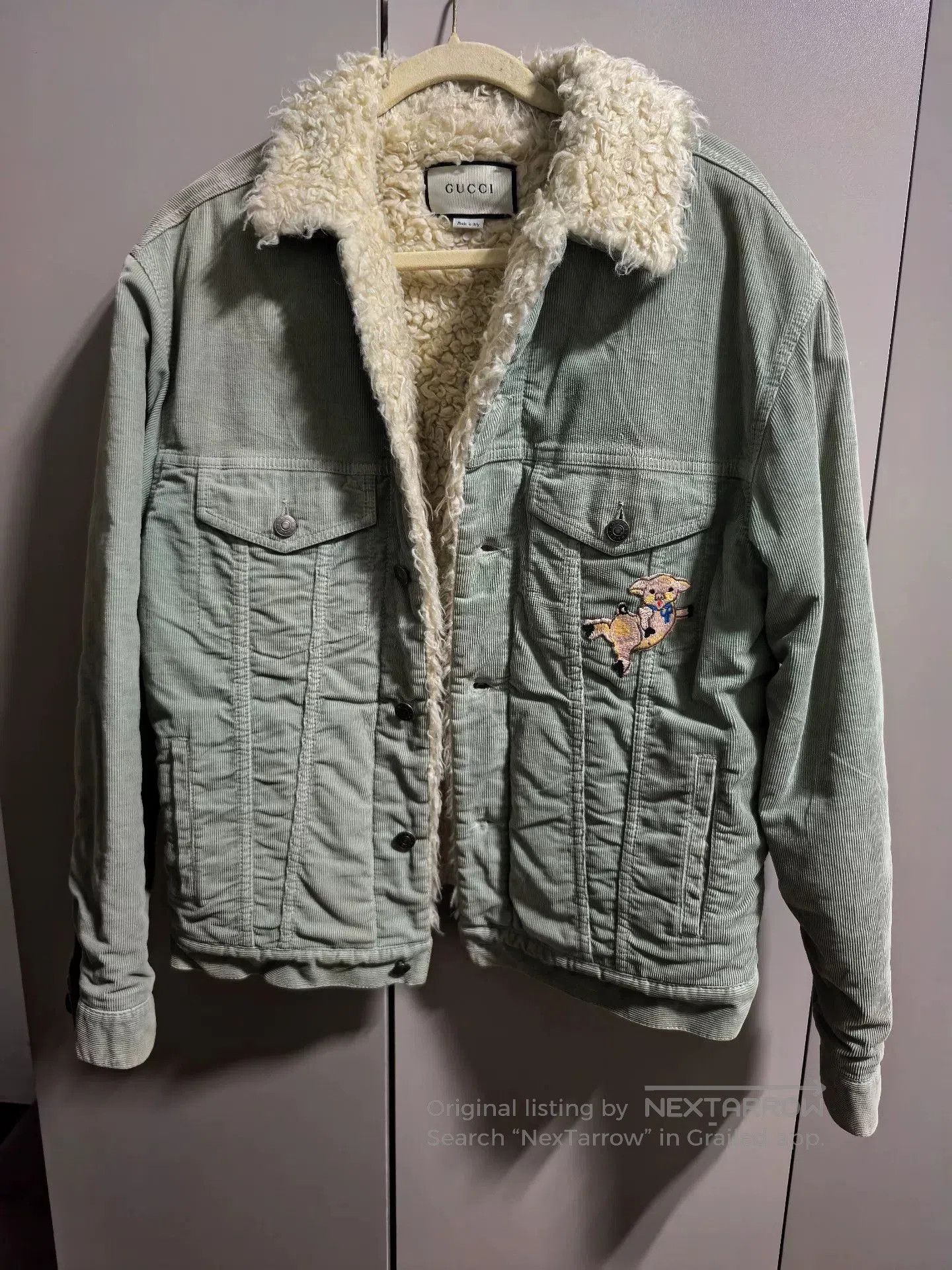 Gucci GUCCI Corduroy Jacket with Shearling Detail. Size M / US 6-8 / IT 42-44 - 1 Thumbnail