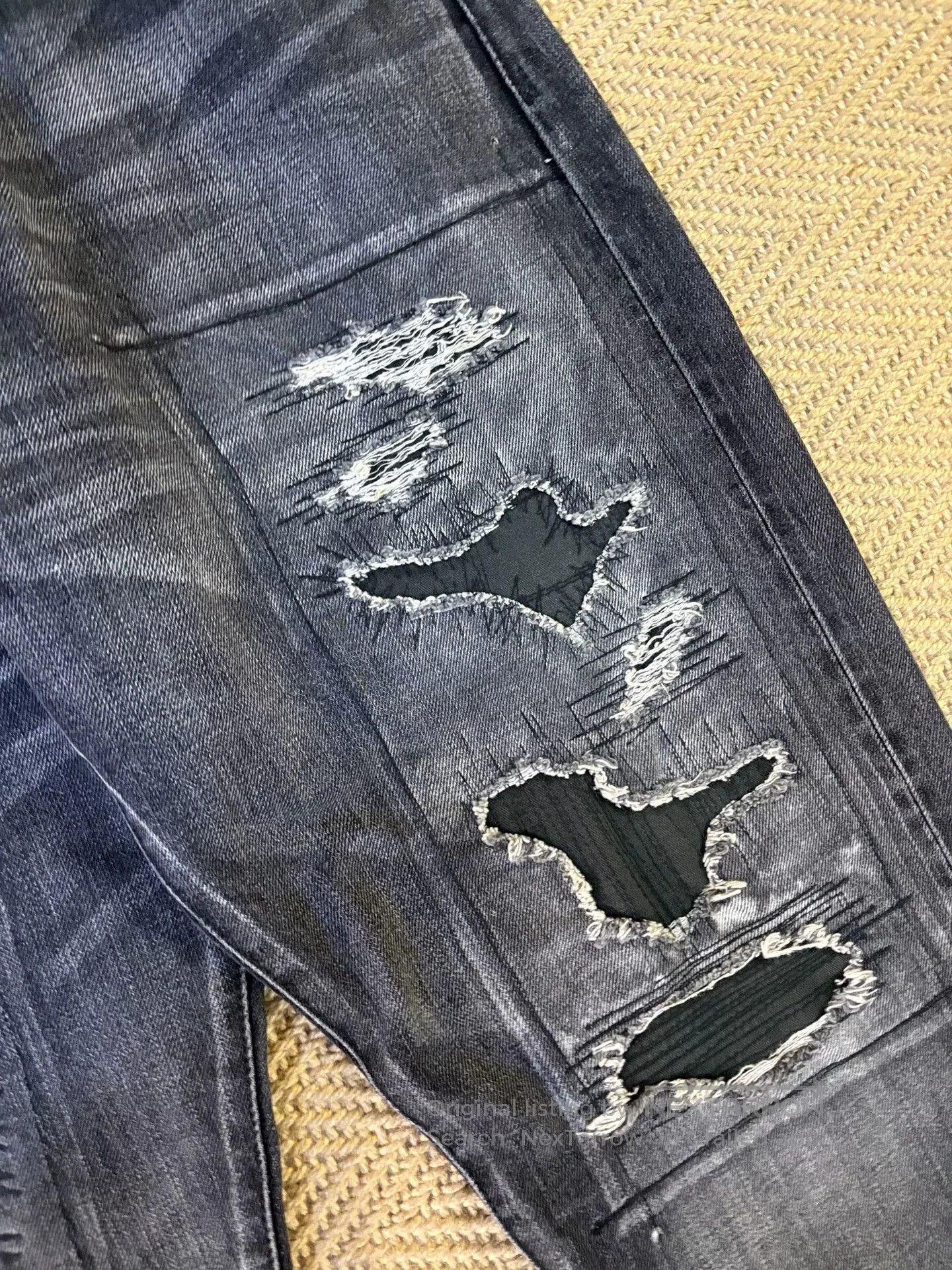 Vanquish denim by vanquish & fragment distressed jeans. Size US 36 / EU 52 - 4 Thumbnail