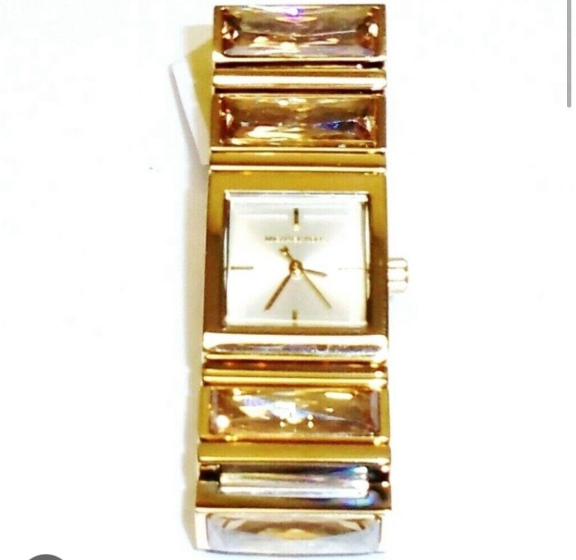 Michael Kors Michael Kors Gold Square Face Watch with Geometric Design Size ONE SIZE - 2 Thumbnail