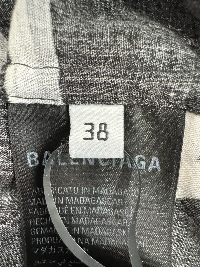 Balenciaga Balenciaga Full Printed Logo Black Short Sleeve Shirt Size XS / US 0-2 / IT 36-38 - 6 Thumbnail