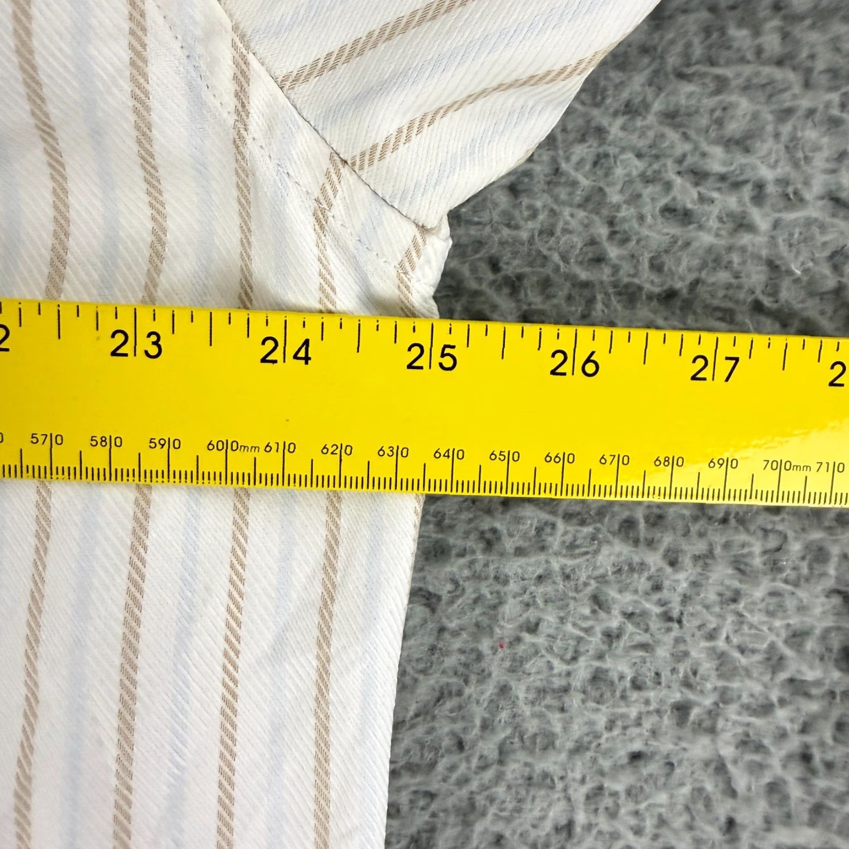 Ermenegildo Zegna Ermenegildo Zegna Dress Shirt Mens XL White Stripe 100% Cotton Long Sleeve Dress Shirt Mens XL White Stripe 100% Cotton Long Sleeve Size 46R - 5 Thumbnail