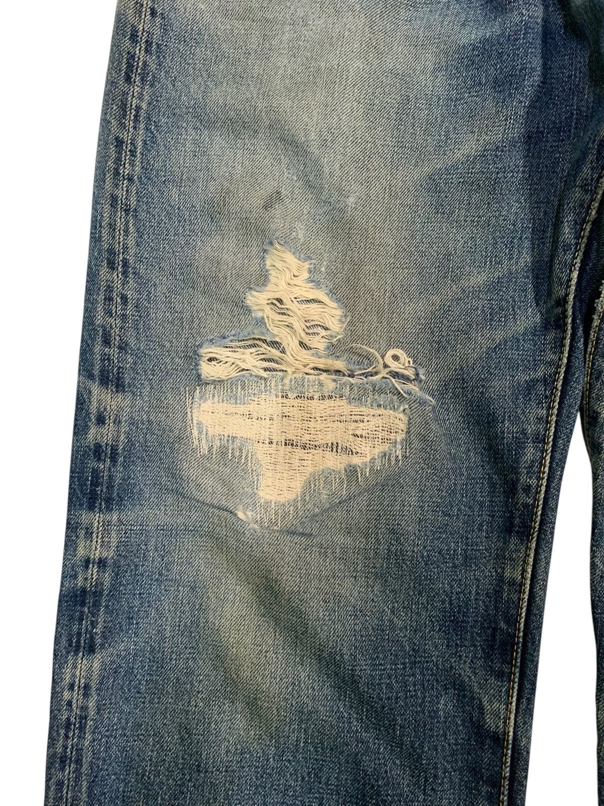 Kapital VINTAGE KAMAKURA SELVEDGE FADED JAPANESE DISTRESSED DENIM Size US 33 - 17 Thumbnail
