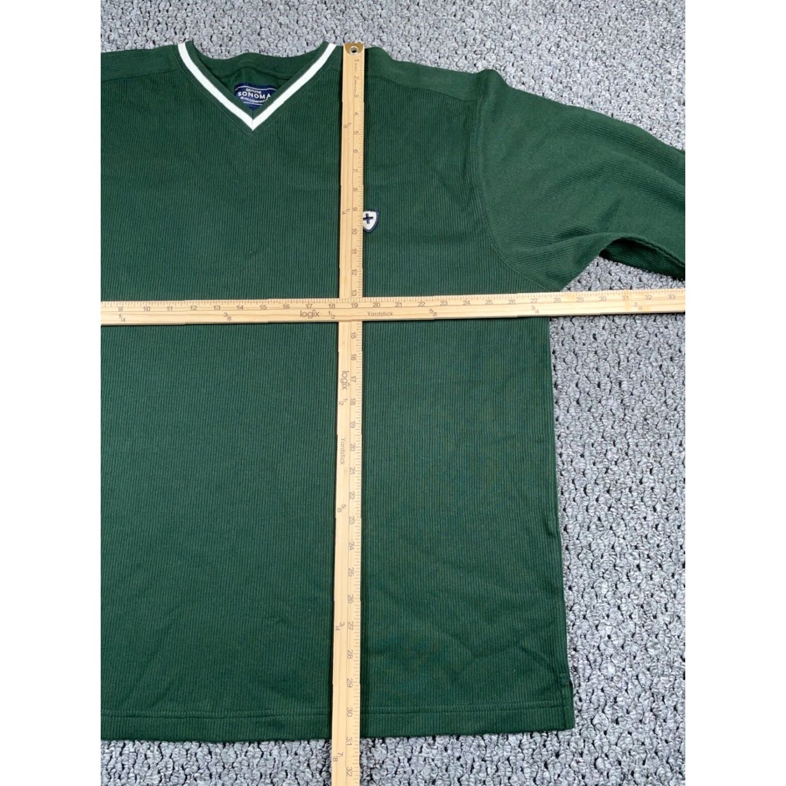 Vintage Vintage Sonoma Men's 2XL Green Cotton Knit Pullover Sweater 90s Tennis Preppy Heavyweight Size US XXL / EU 58 / 5 - 5 Thumbnail