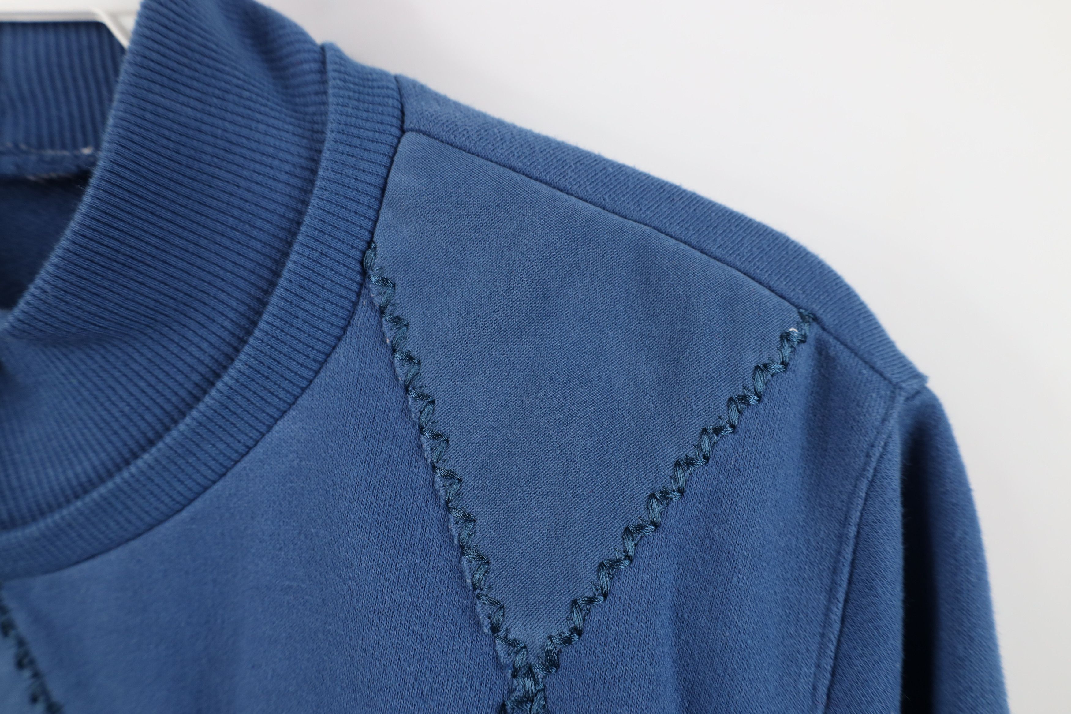 Vintage Vintage 90s Streetwear Flower Bird Mock Neck Sweatshirt Size L / US 10 / IT 46 - 9 Thumbnail