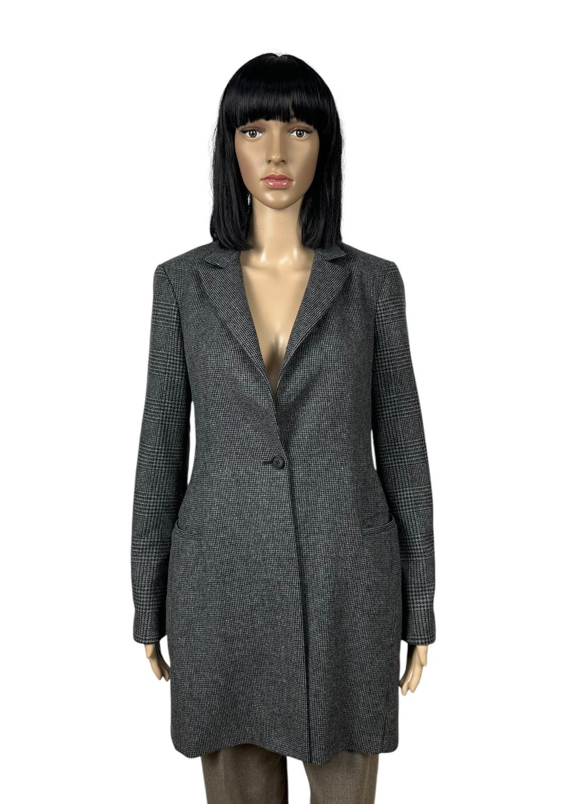 Allsaints All Saints Wool Coat 1 Button Plaid Sleeves size US6 EU38 Size M / US 6-8 / IT 42-44 - 1 Thumbnail