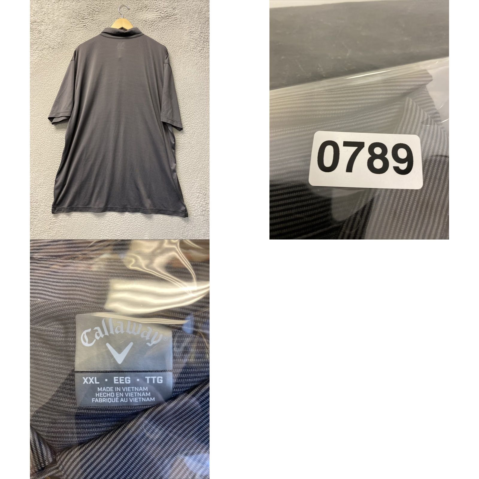 Callaway Callaway Golf Shirt Men XXL Gray Striped Short Sleeve Polo Polyester /0789 Size US XXL / EU 58 / 5 - 8 Thumbnail