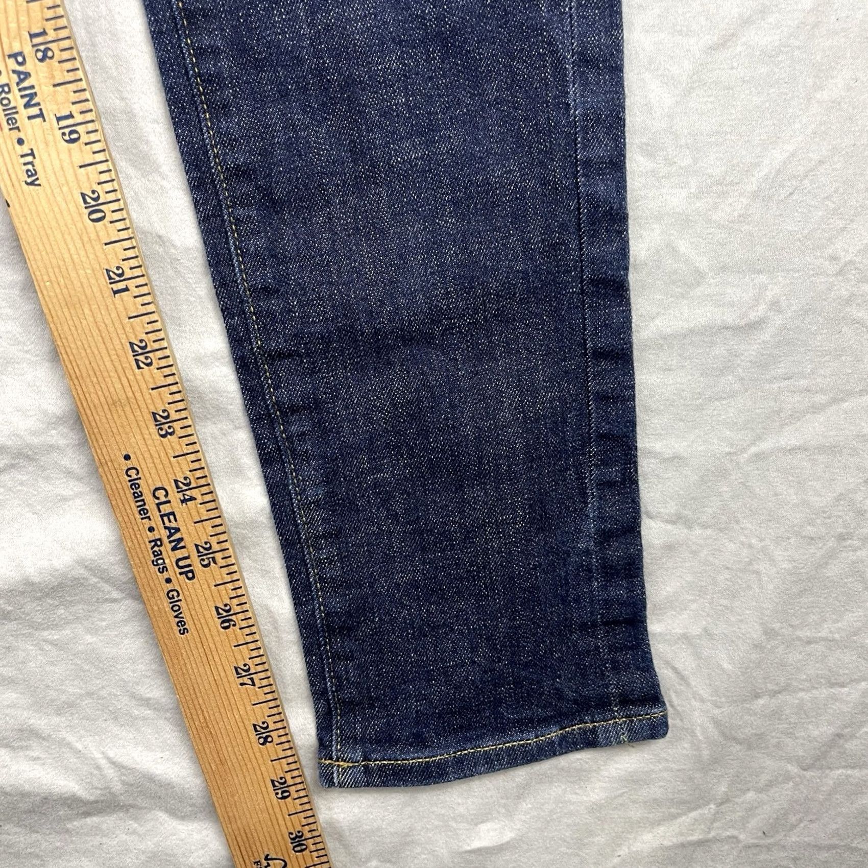 Denime Purple Brand Jeans Mens 31 Fits 28x29 Dark Wash RAI P001 Button Fly Slim Denim Jeans Size US 31 - 6 Thumbnail
