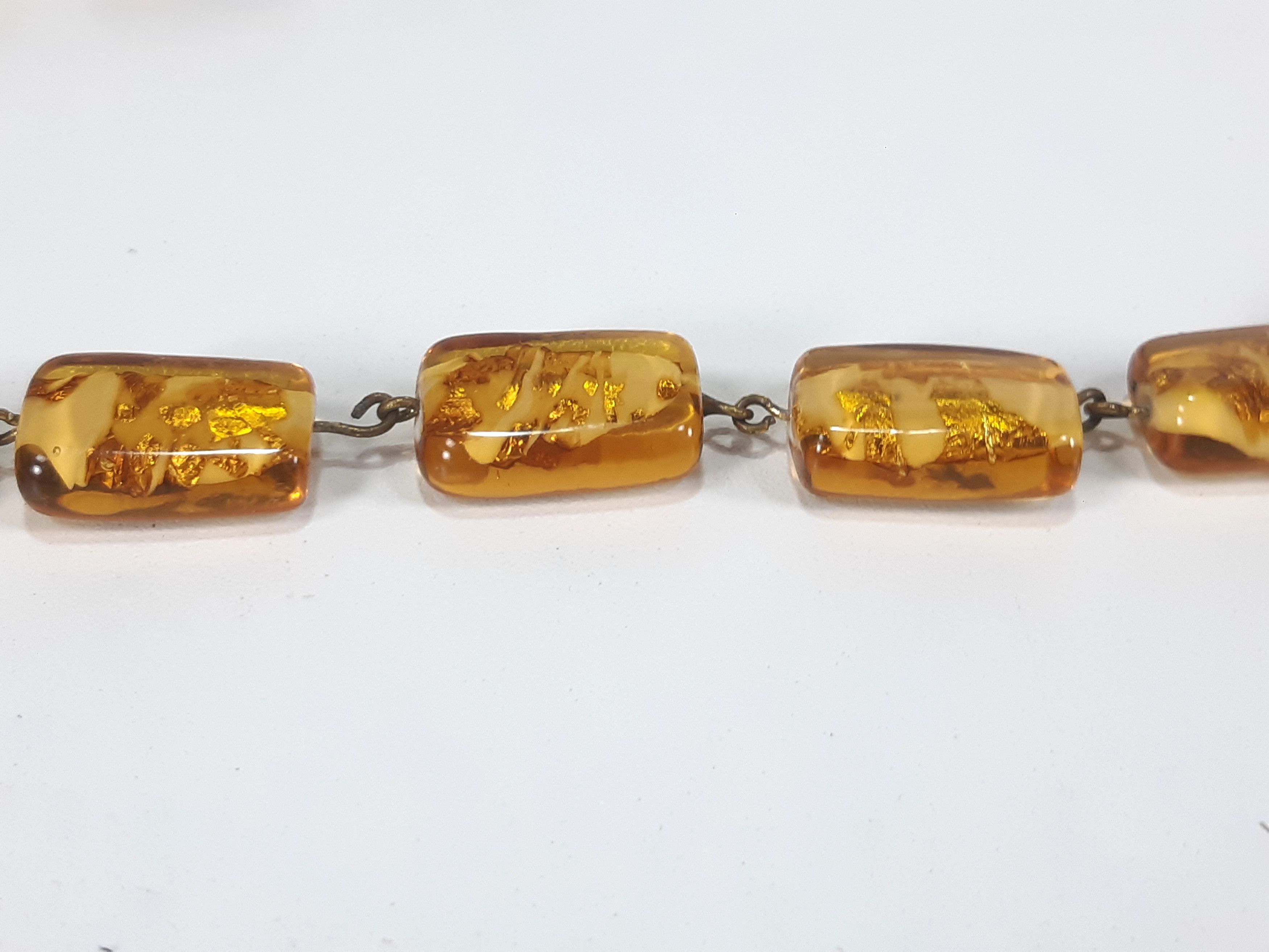 Other Vintage MURANO Gold Foil Beaded Necklace Size ONE SIZE - 8 Thumbnail