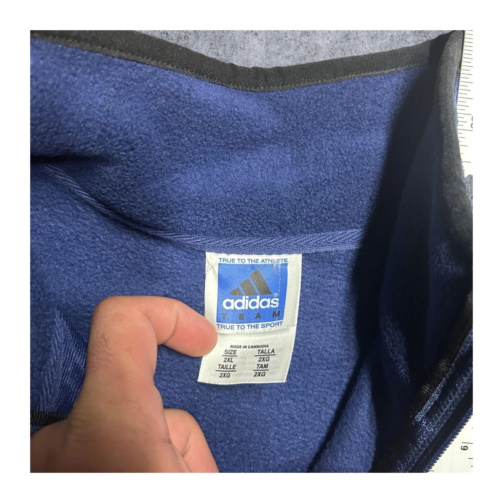 Adidas Vintage Y2K Adidas Men's Fleece Vest Size 2XL Full Zip Mock Size US XXL / EU 58 / 5 - 2 Thumbnail