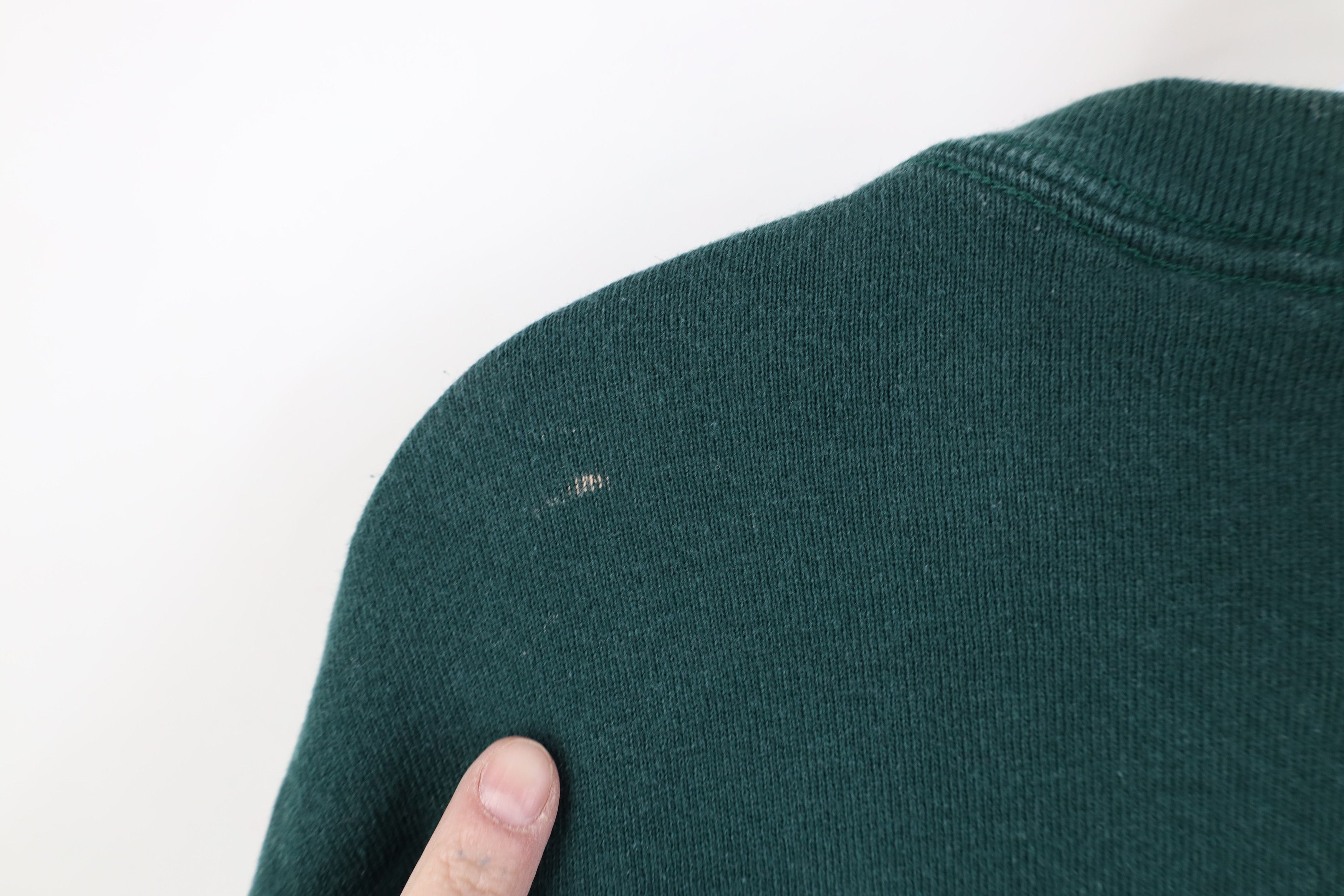 Vintage Vintage 90s Streetwear Blank Heavy Crewneck Sweatshirt Green Size US XL / EU 56 / 4 - 12 Thumbnail