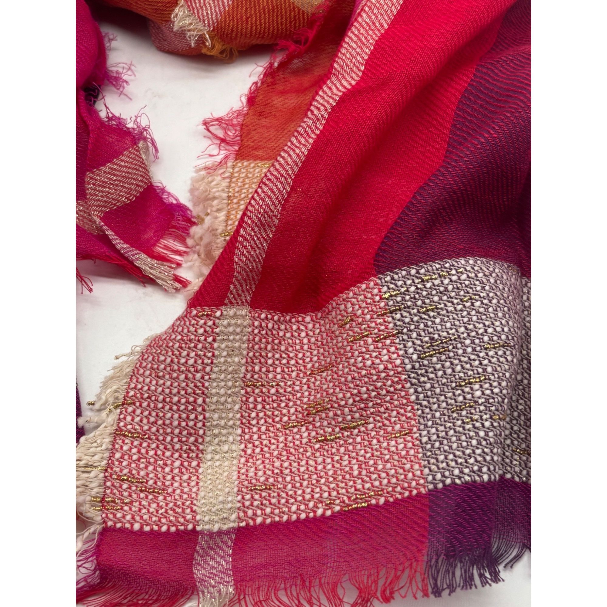 Other INC International Concepts INC Touch Of Shine Plaid Wrap Sca Size ONE SIZE - 10 Thumbnail