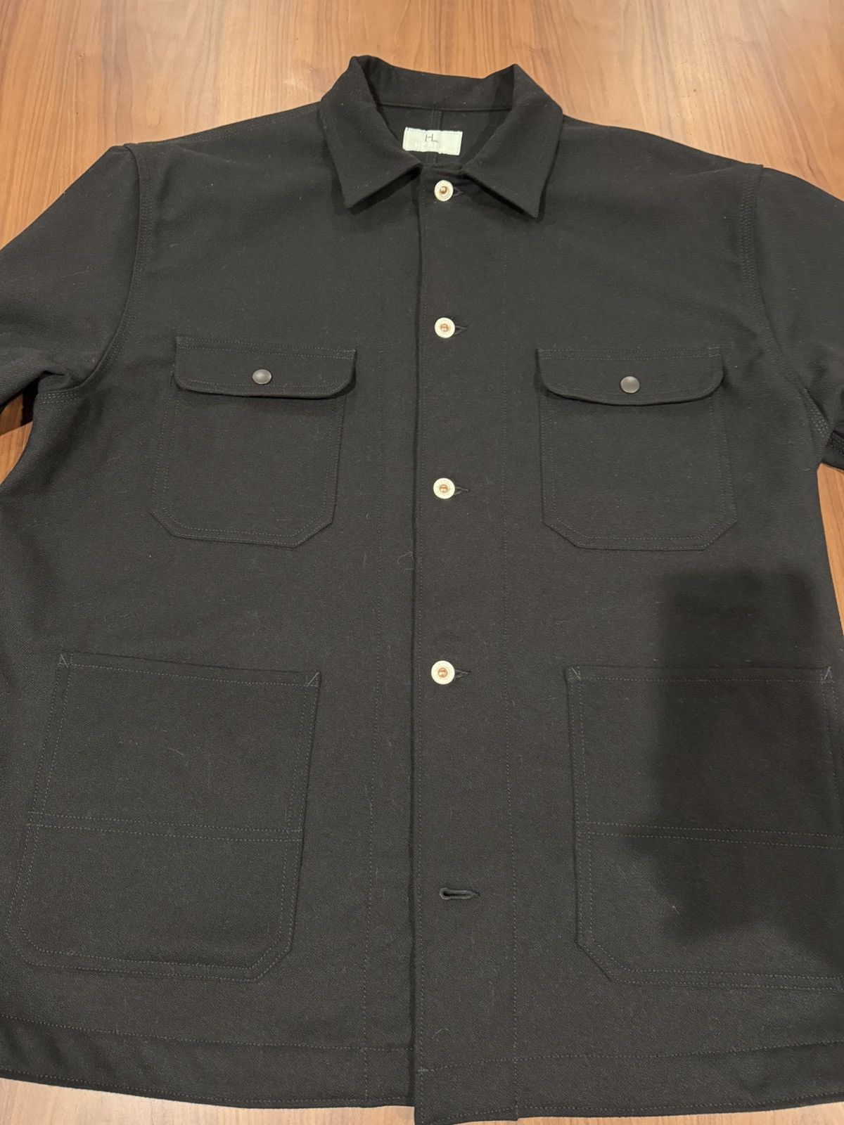 Herill Herill Black Sheep Wool Railroad Chore Jacket XL (4) Japan Size US XL / EU 56 / 4 - 3 Thumbnail