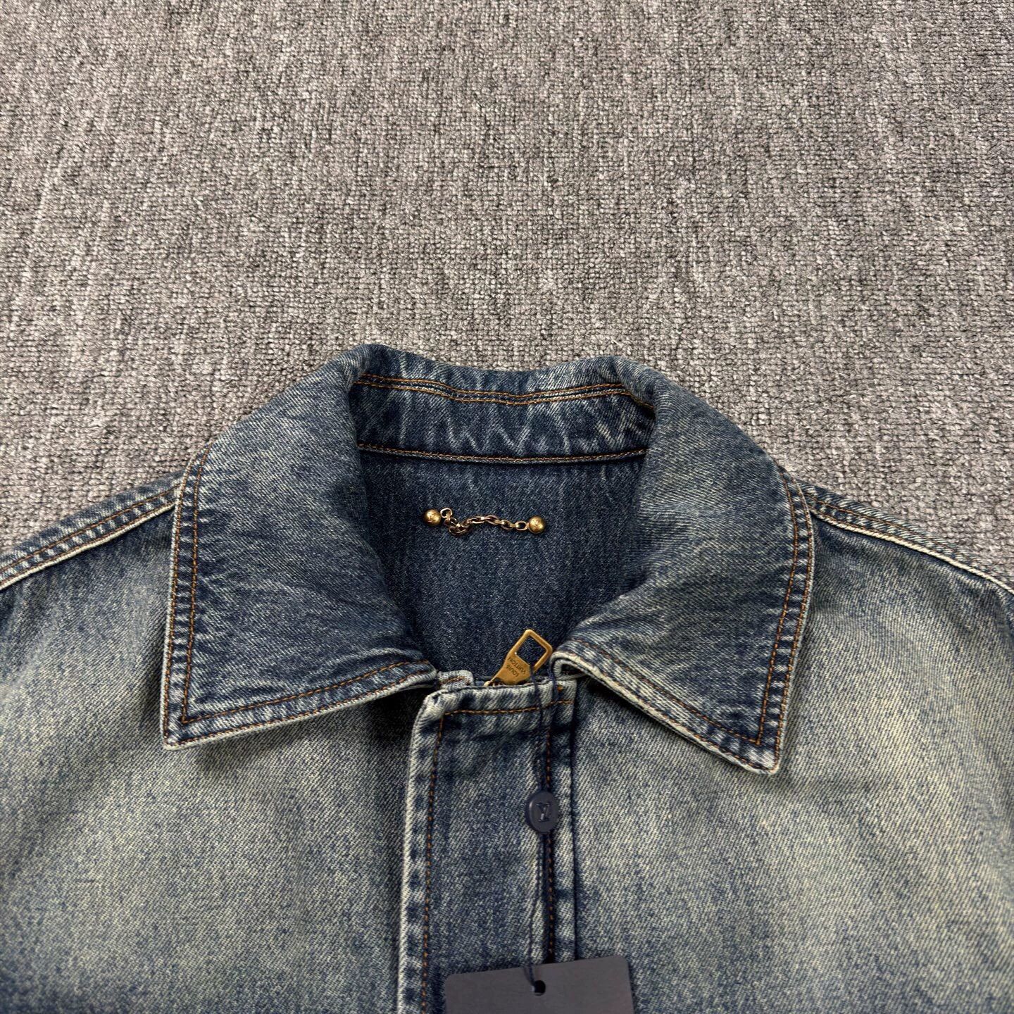 Louis Vuitton LV Navy Lumberjack Print Denim Jacket 48 Size US M / EU 48-50 / 2 - 7 Thumbnail