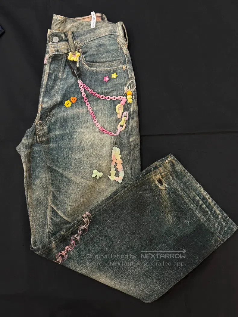 Acne Studios Acne Studios Distressed Washed Candy Chain 3D Printed Jean Size US 30 / EU 46 - 7 Thumbnail